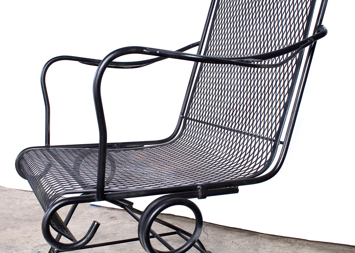 Black Metal Mesh Patio Set EBTH