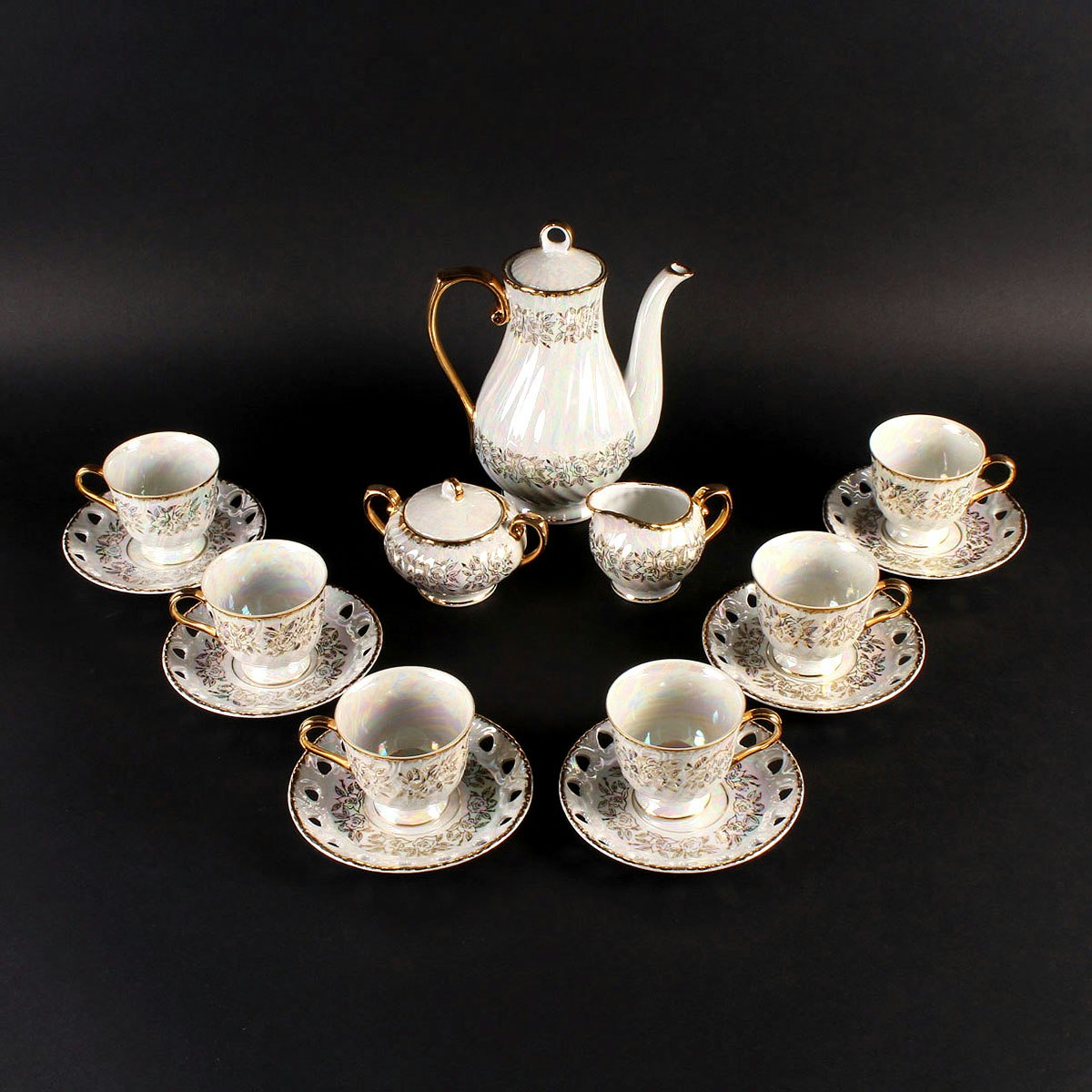 Kudo Toki "Fancy China" Lusterware Tea Set | EBTH