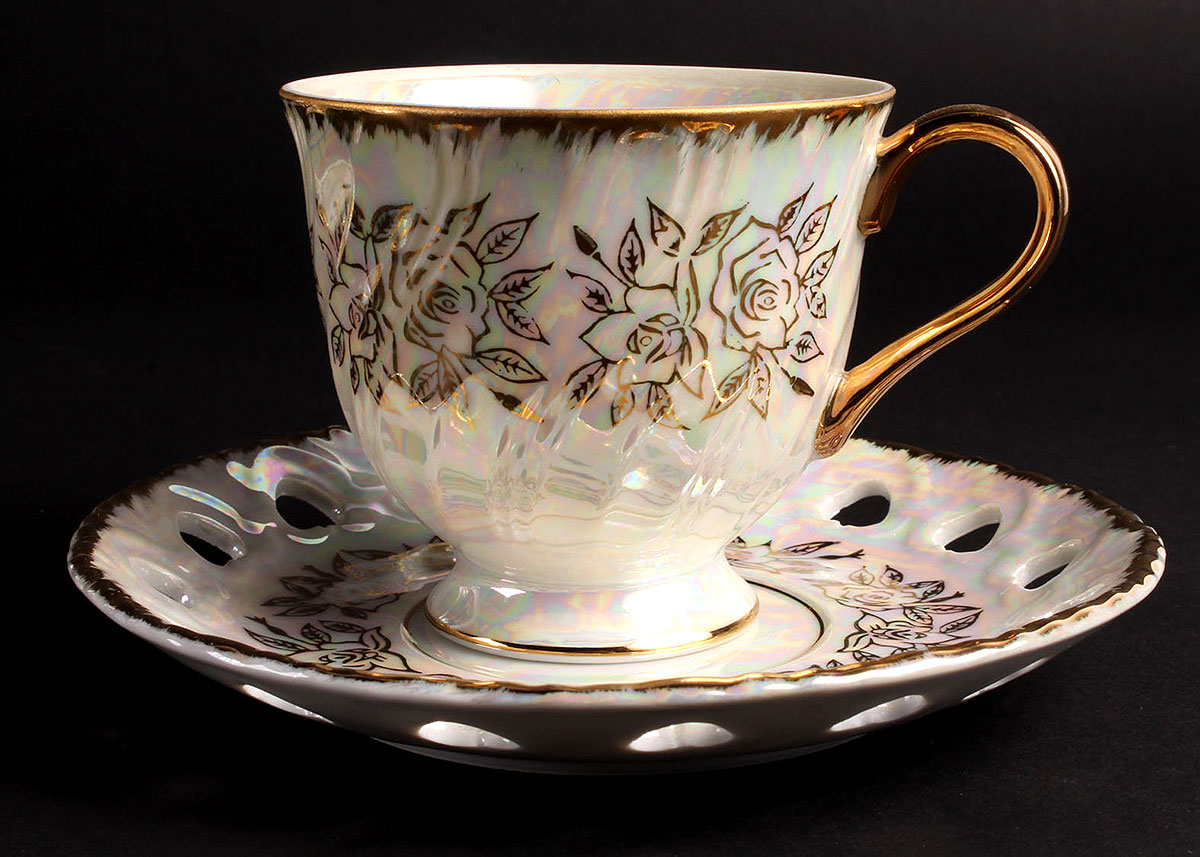 Kudo Toki "Fancy China" Lusterware Tea Set EBTH