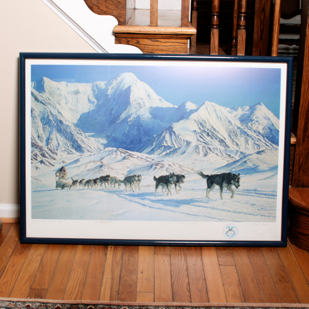 Charles Gause Signed Offset Lithograph Of The Iditarod EBTH   16WAS035 Chelsie 24 