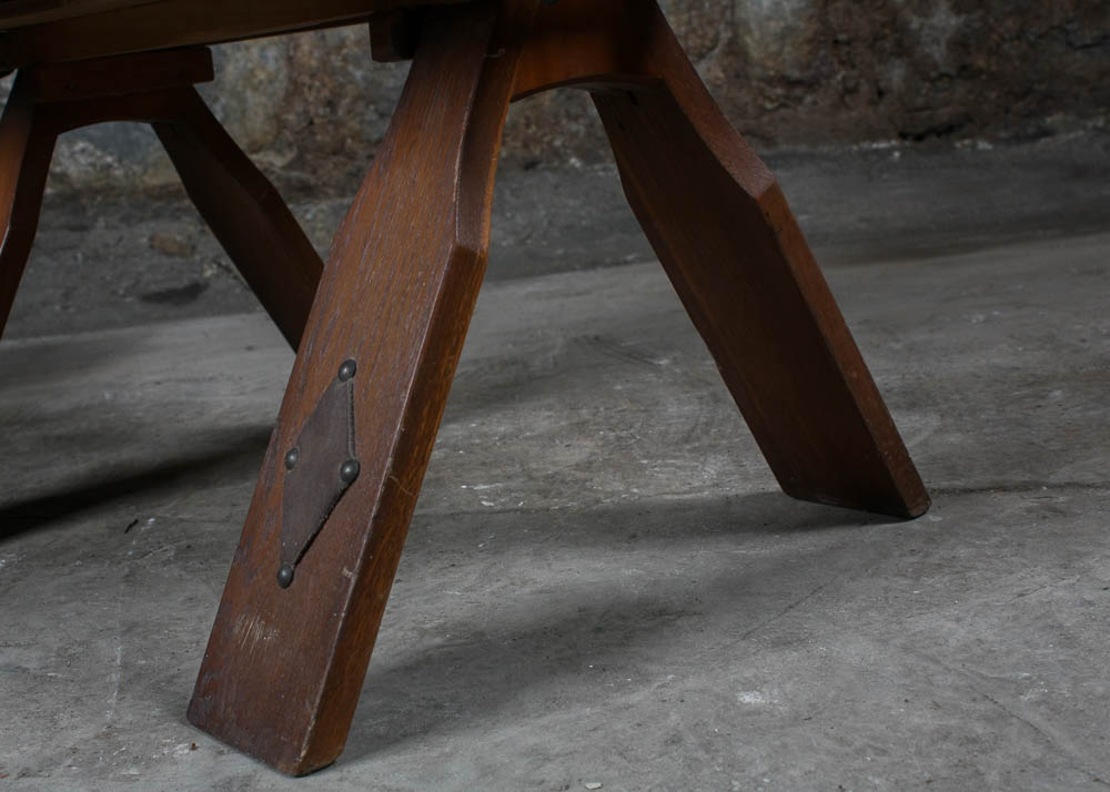 Camel Saddle Stool With Cowhide Seat : EBTH