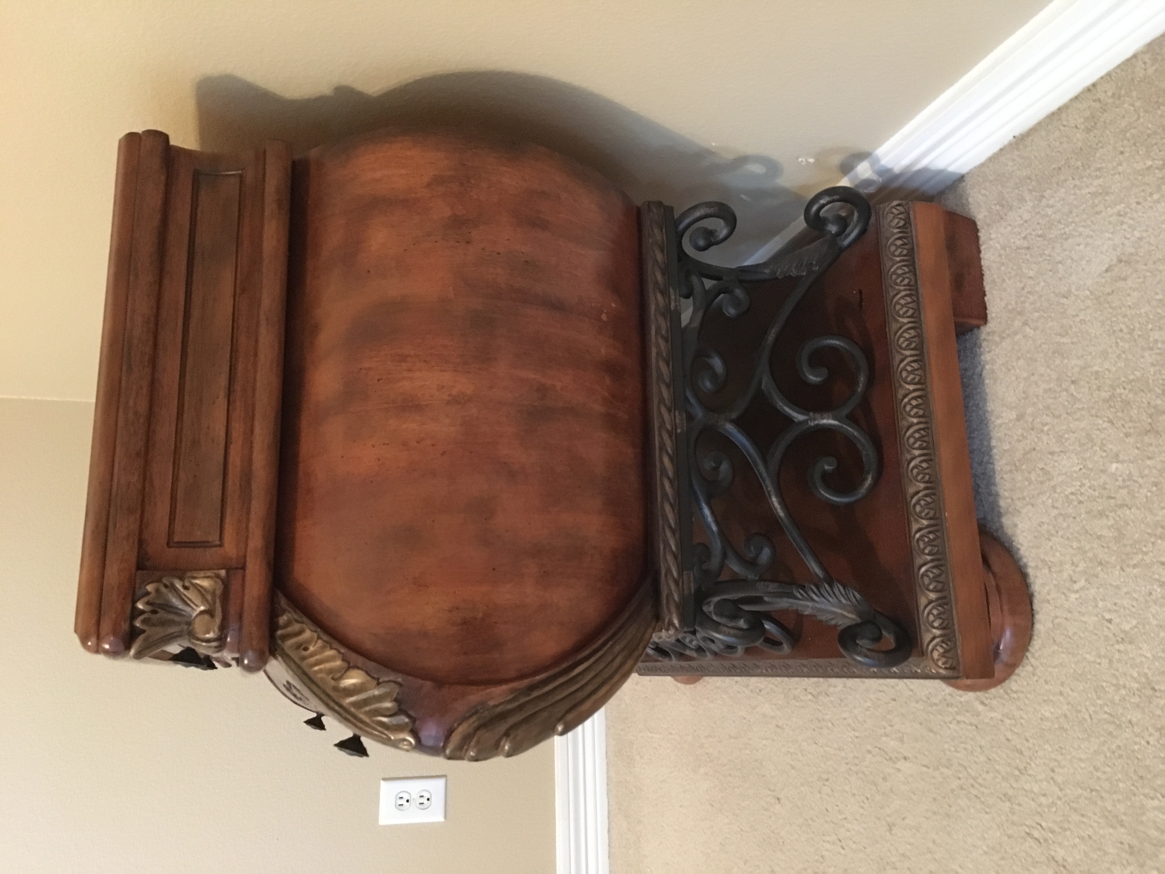 Ornate Bombe Chest with Wrought Iron Accents EBTH