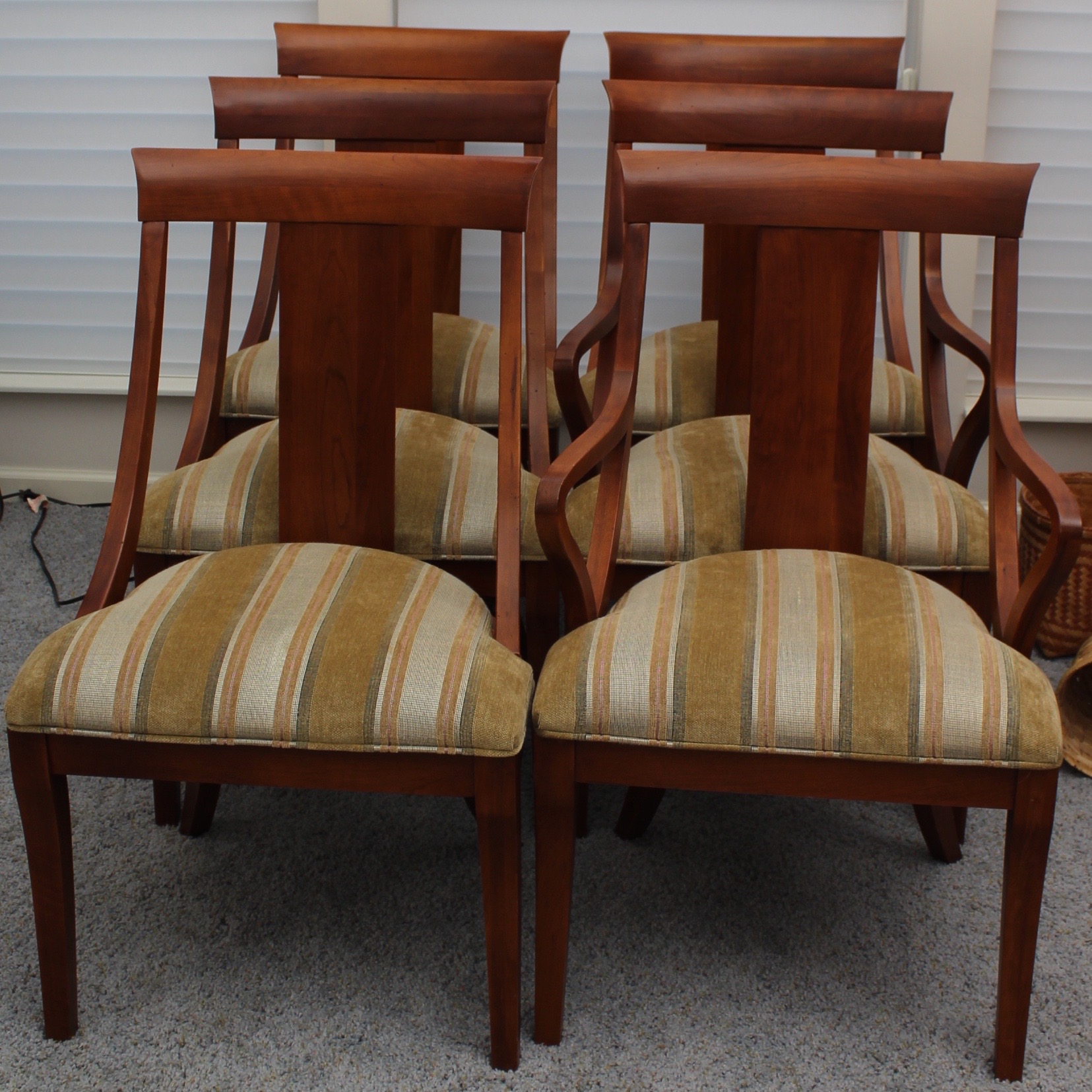 ethan allen medallion dining chairs