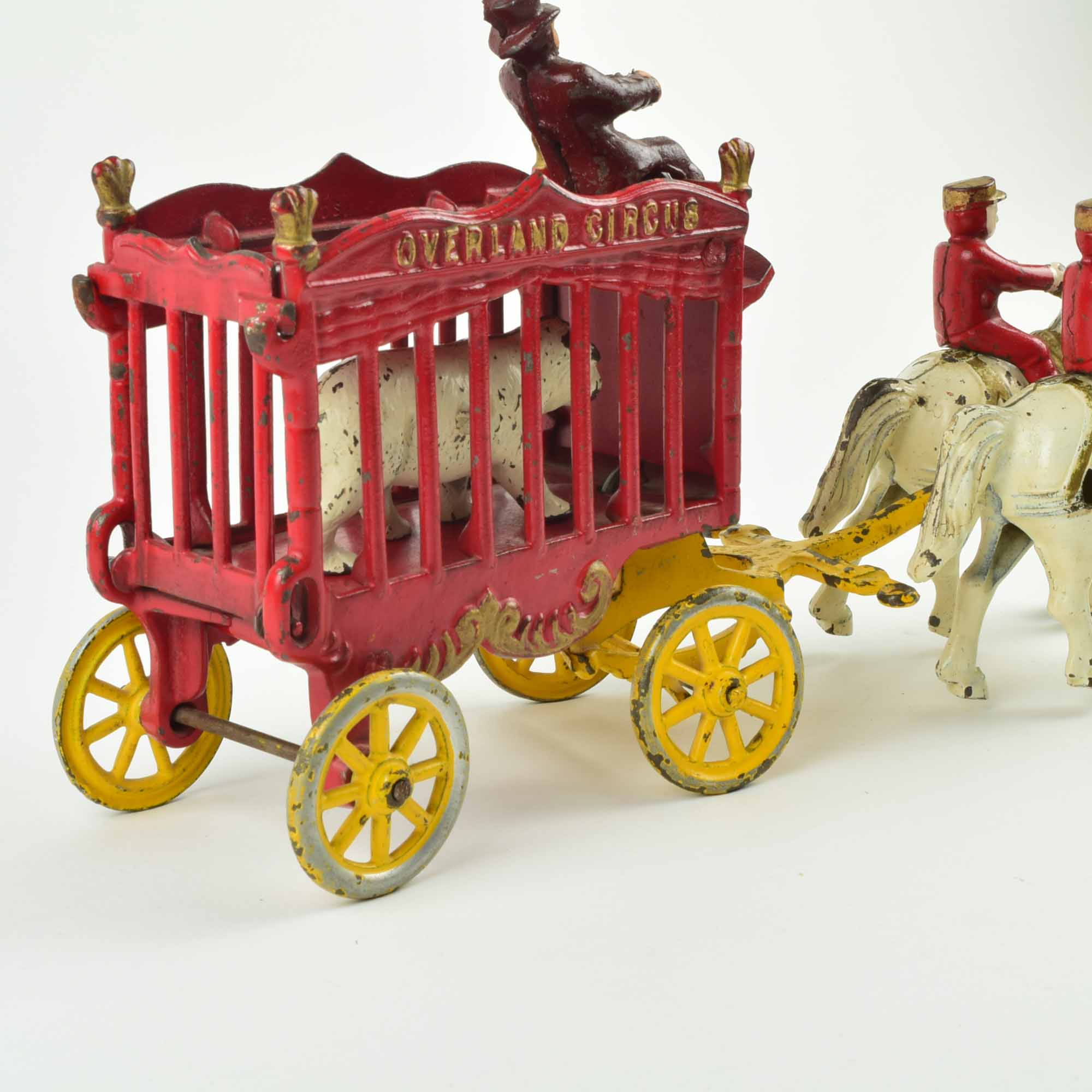 Kenton "Overland Circus" Cast Iron Toy Bear Wagon EBTH