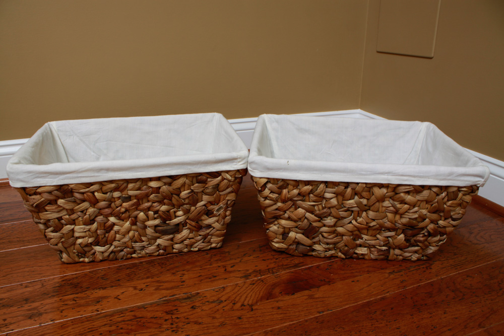 Twelve Lined Storage Baskets EBTH