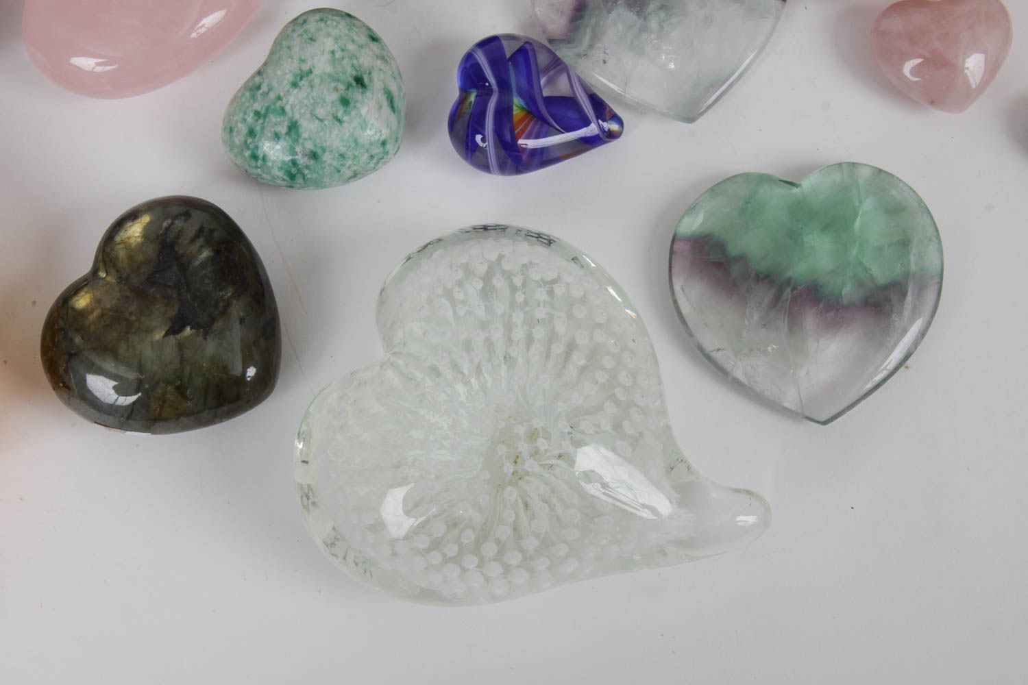 Huge Collection of HeartShaped Paperweights EBTH