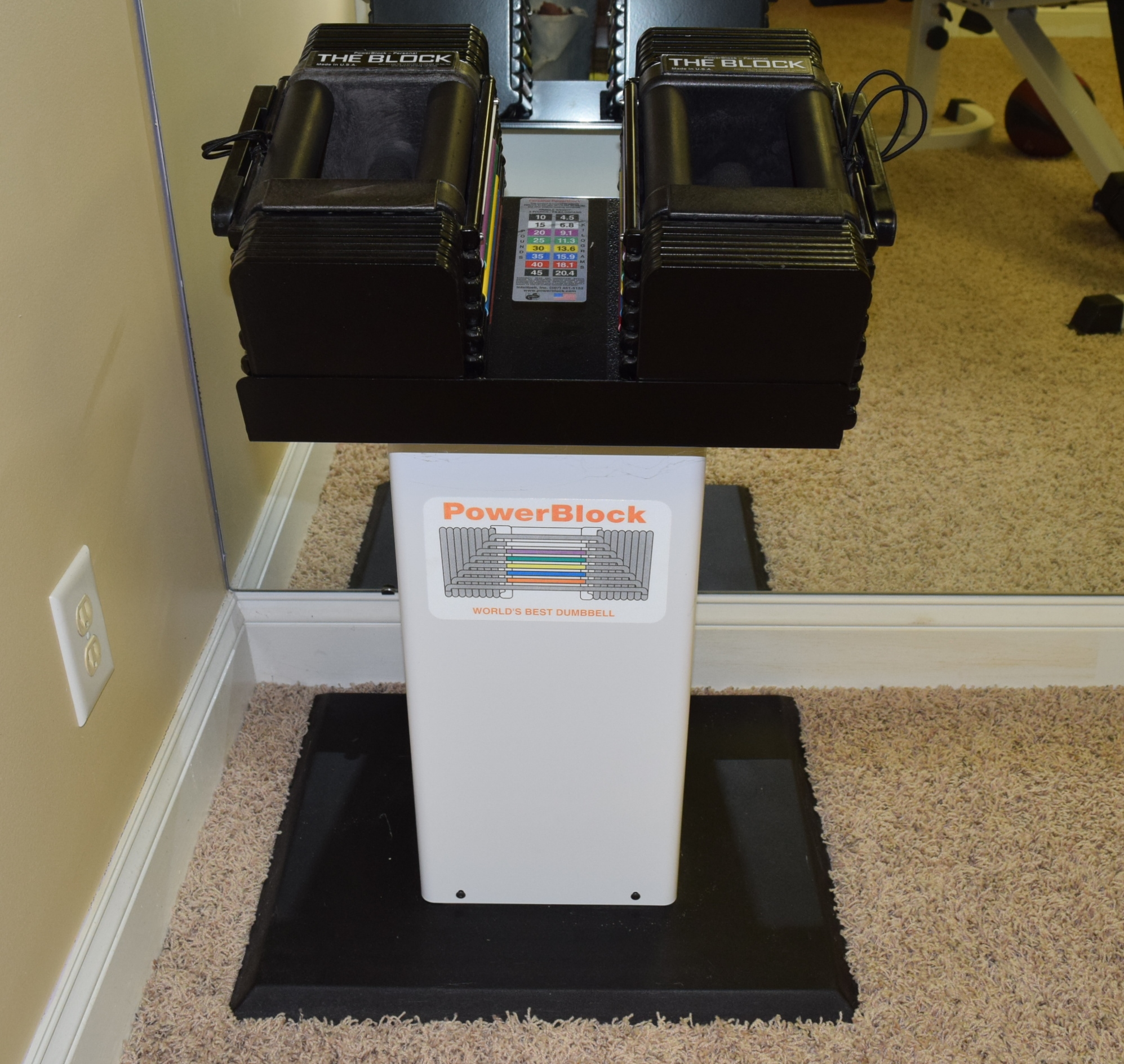 PowerBlock Pro Rexan Personal Dumbbell Set with Stand EBTH