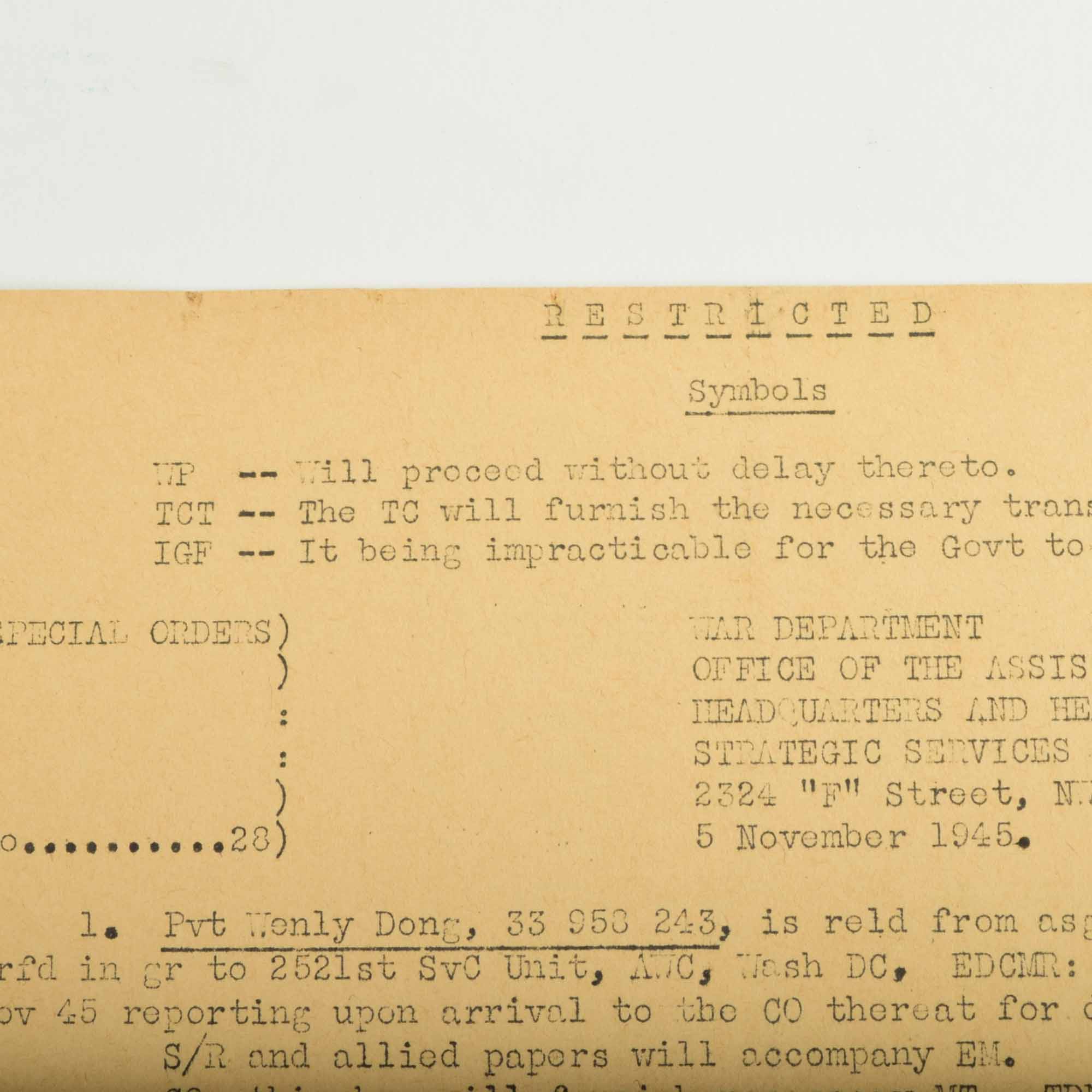 Office of Strategic Services (OSS), WWII Memorabilia and Historic ...