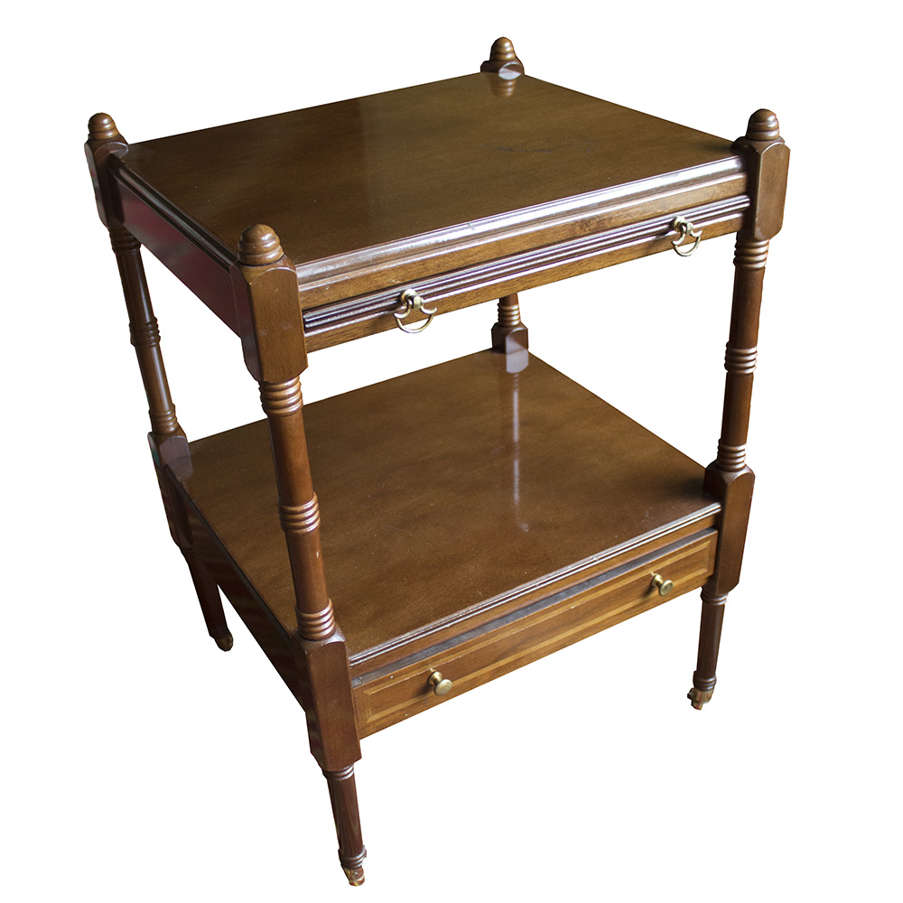 Maple Two Tiered End Table EBTH