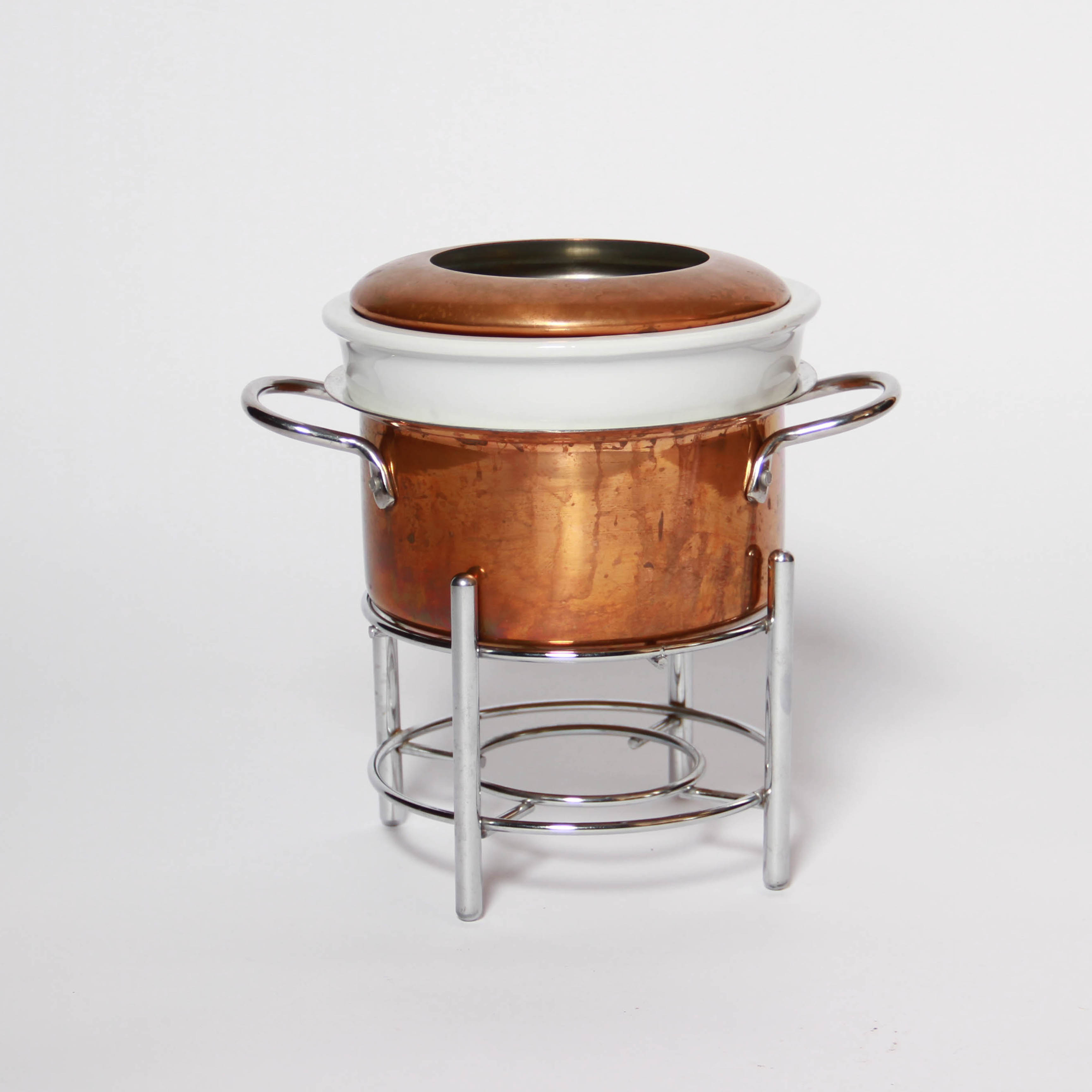 Williams Sonoma Double Lined Ruffoni Fondue Pot EBTH