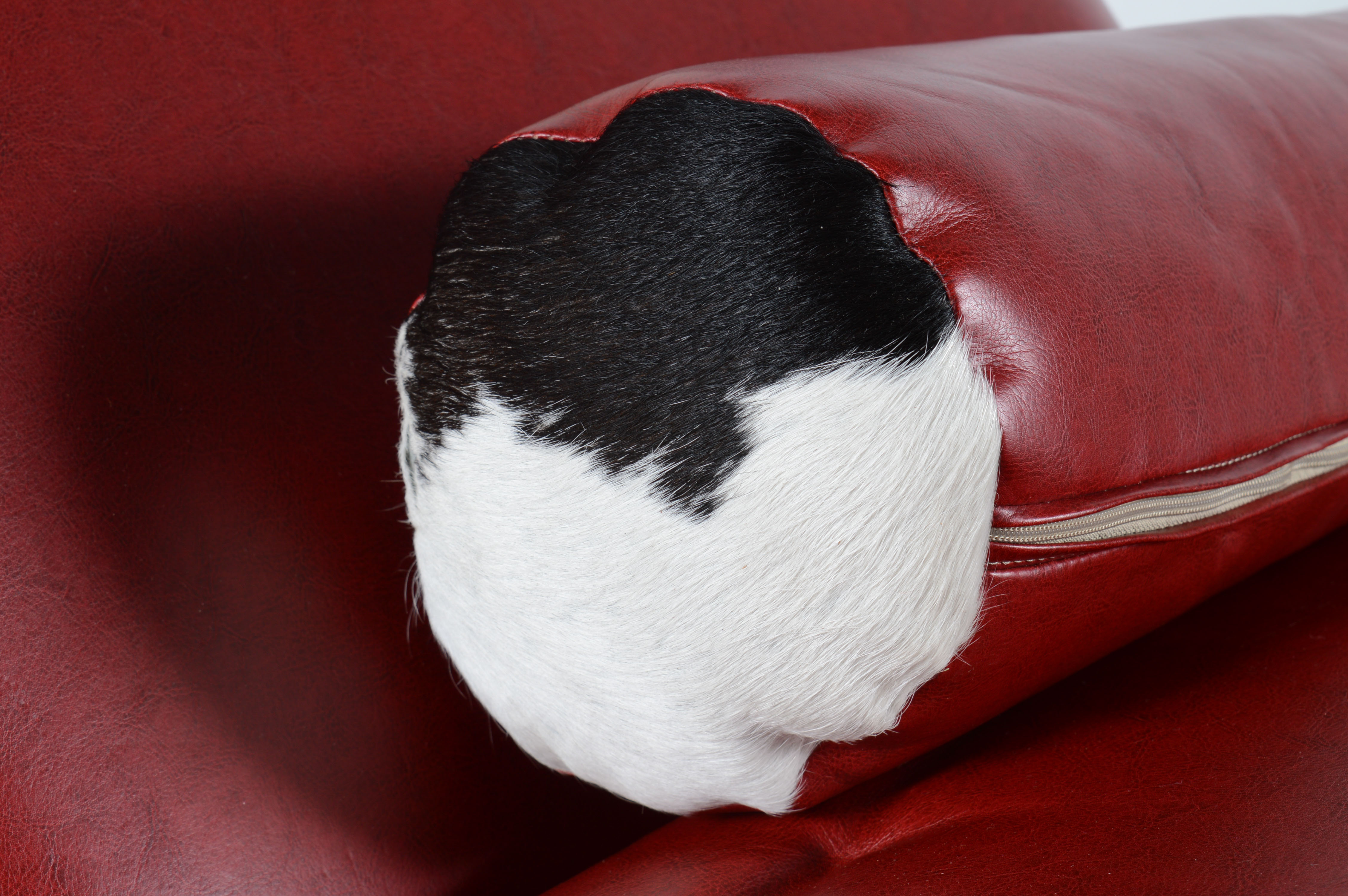 Cowhide and Leather Chaise Lounge EBTH