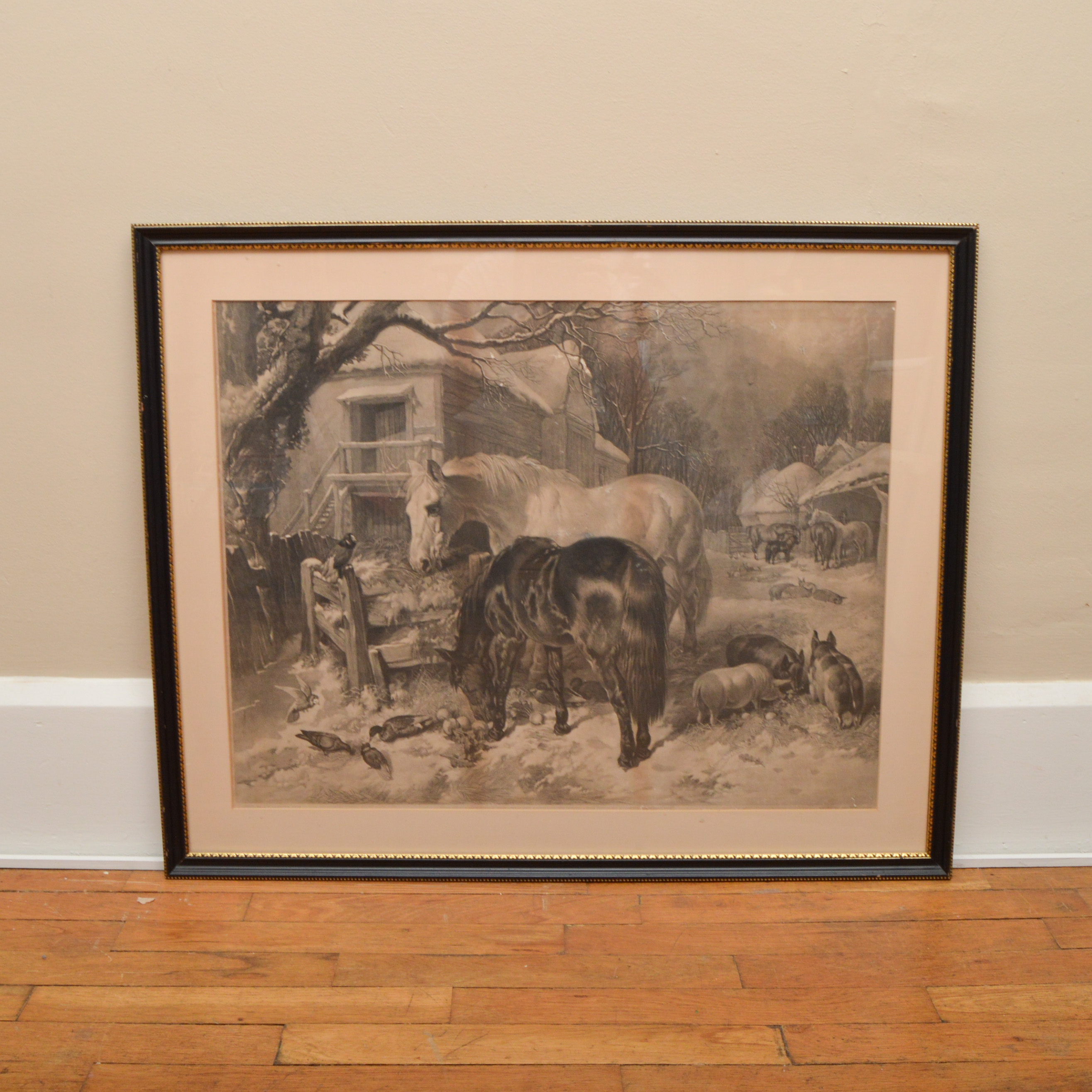 Antique W.T. Davey Engraving of Painting by J.F. Herring Senior EBTH