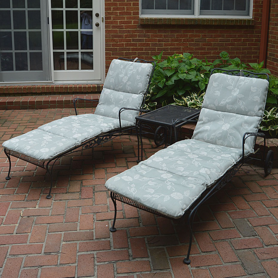 Winston Patio Chaise Lounge Chairs, LyonShaw Side Tables EBTH