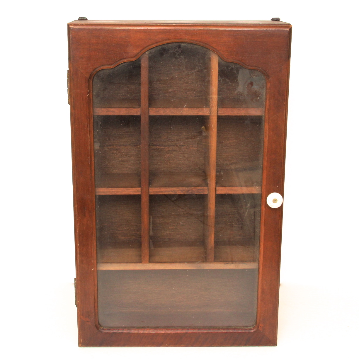 Oak Wall Display with Glass Door EBTH