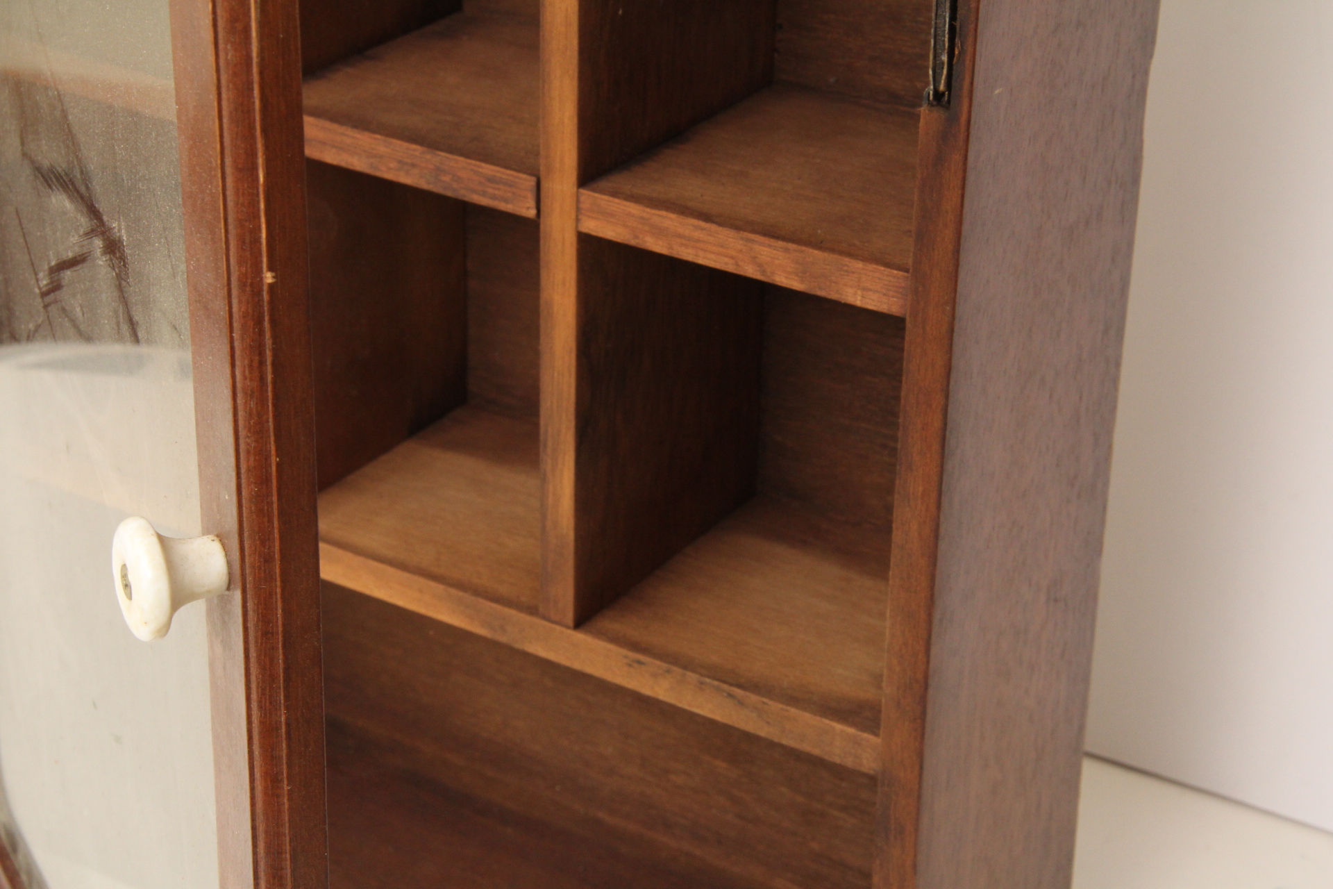 Oak Wall Display with Glass Door EBTH