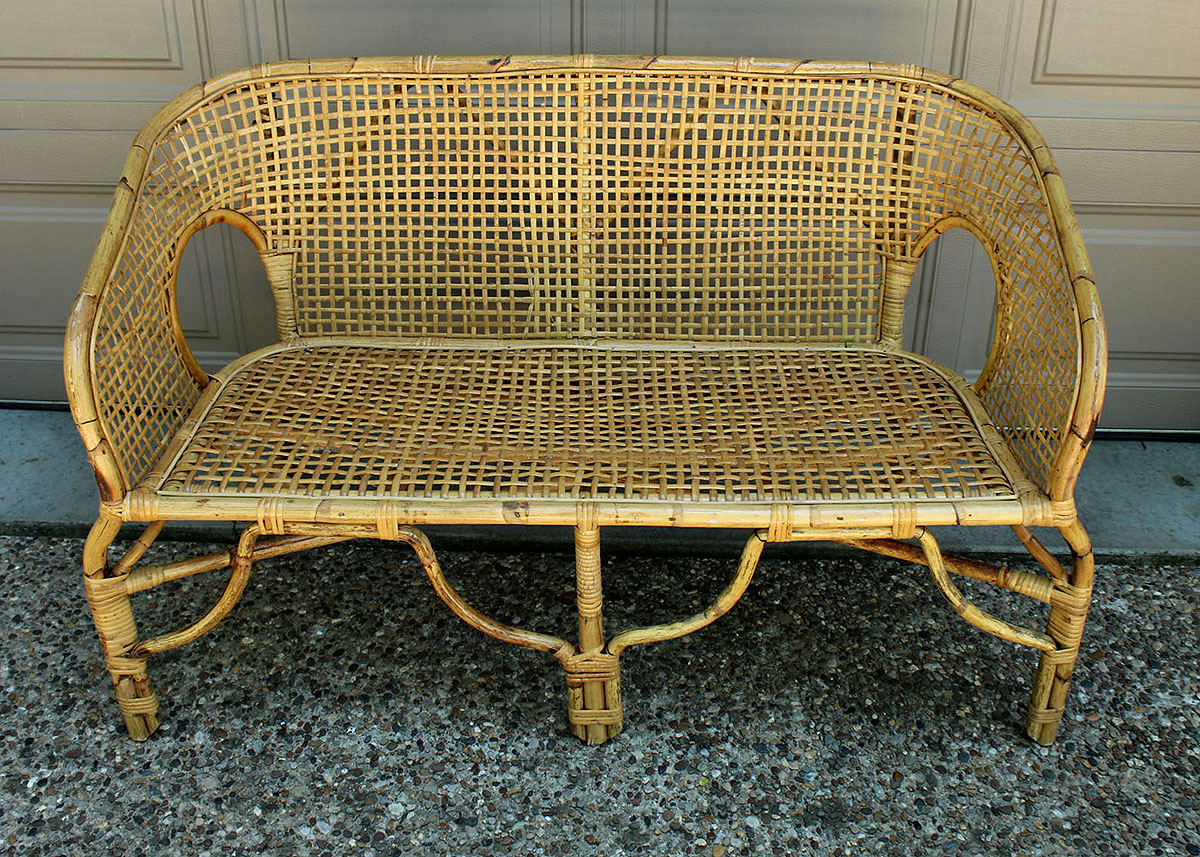 Rattan Bench EBTH