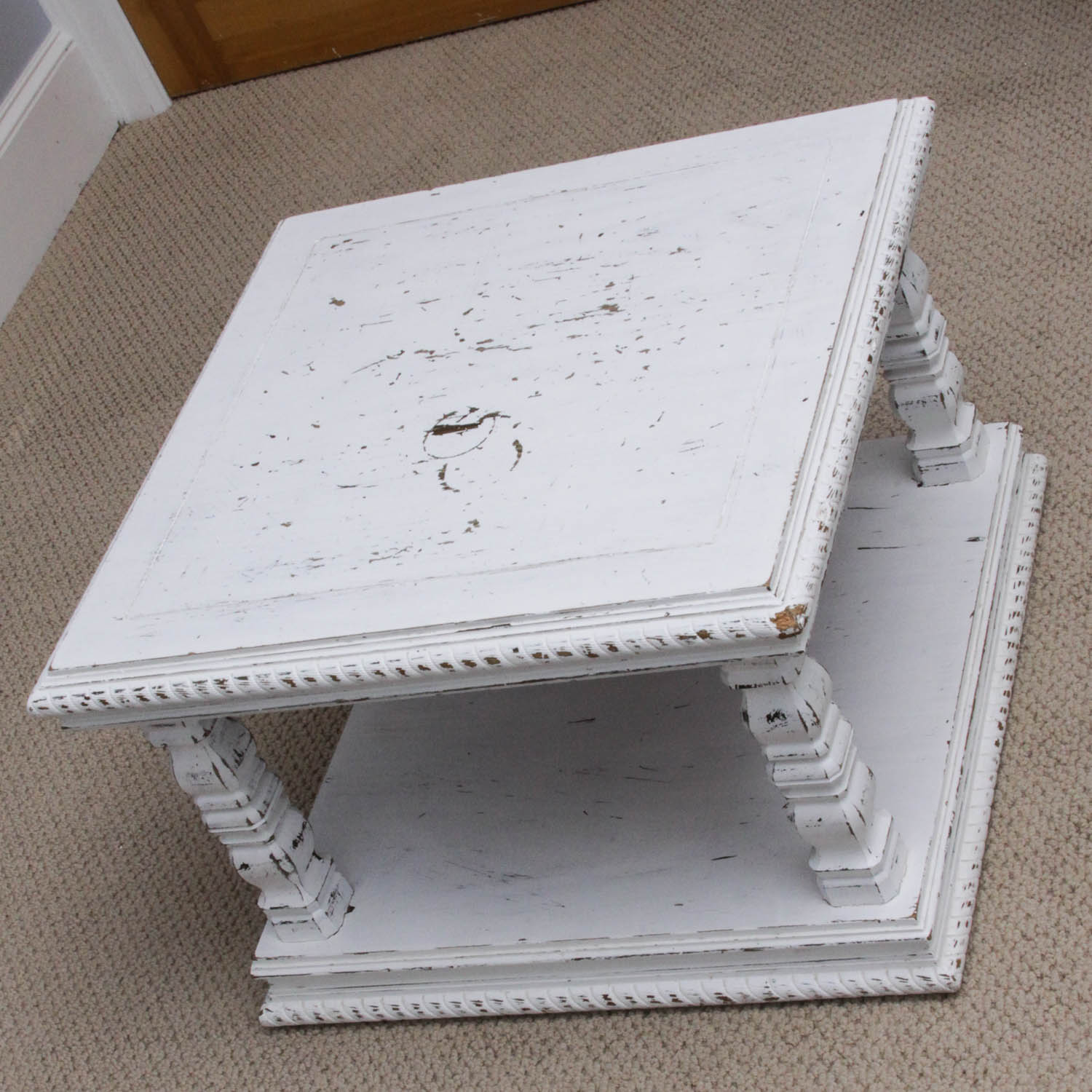 White Painted Wood Coffee Table EBTH