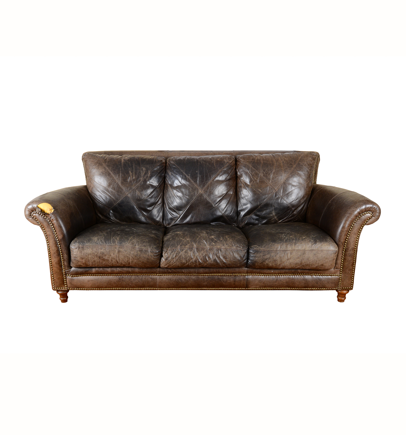 Restoration Hardware Leather Sofa EBTH