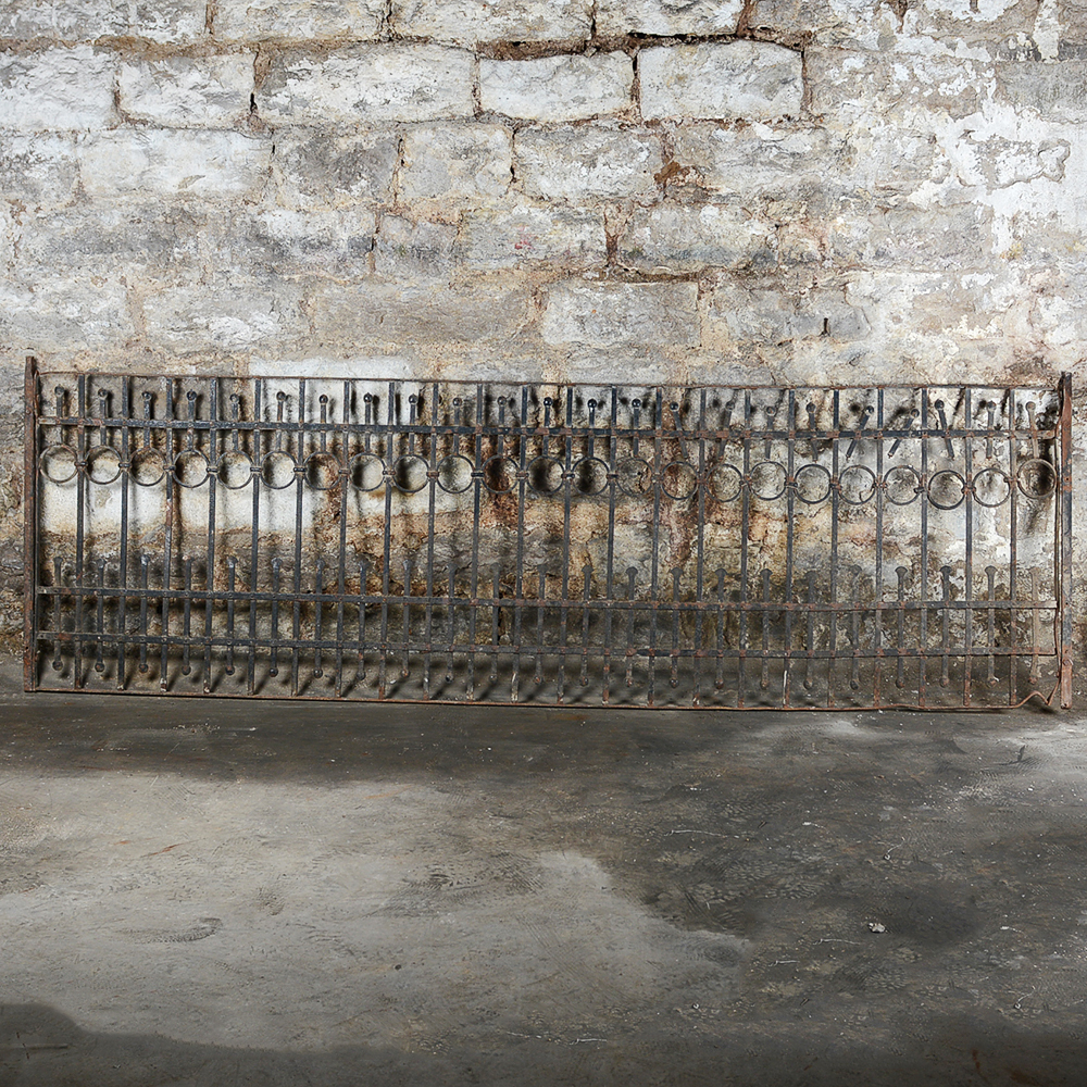 Antique Wrought Iron Fence Panel EBTH