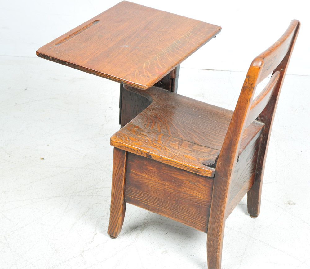 Antique Moulthrop School Desk EBTH