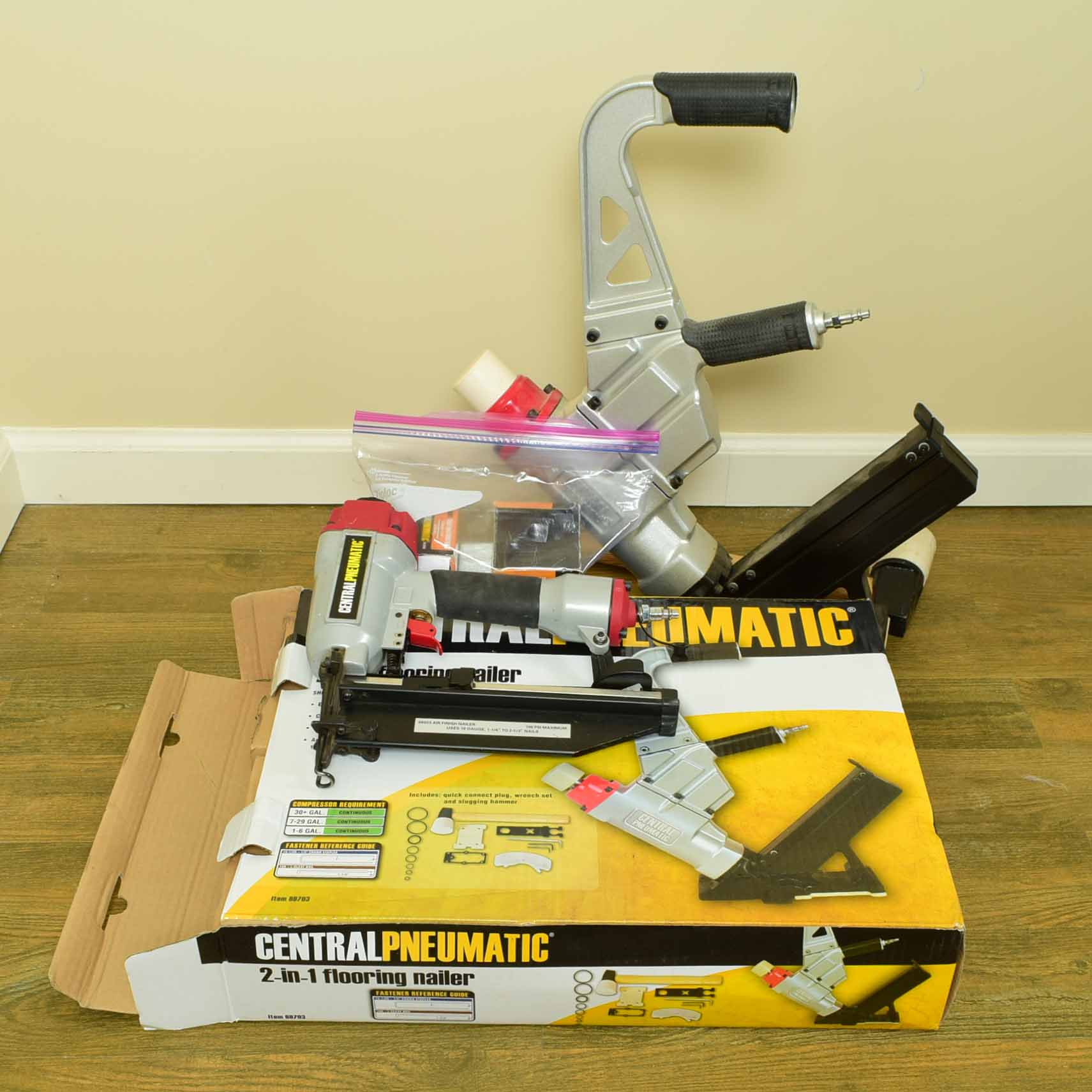 Central Pneumatic 2 In 1 Flooring Nailer And Finish Nailer Ebth
