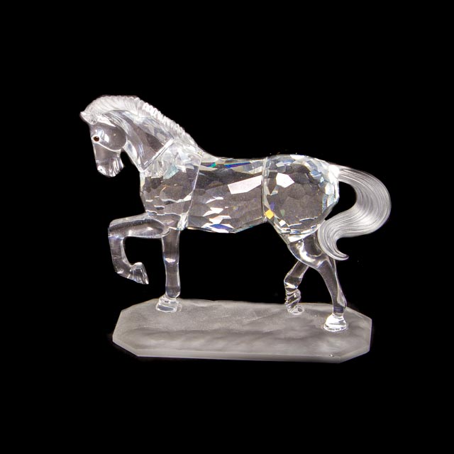 Swarovski Silver Crystal Horse Figurine EBTH