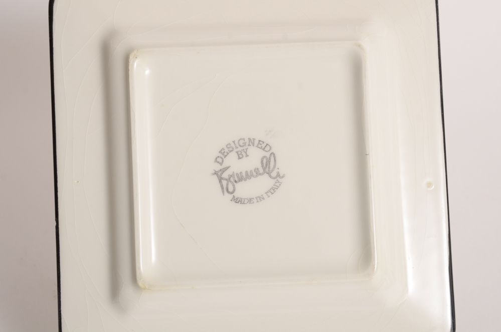 Brunelli Porcelain Decorative Square Plates EBTH
