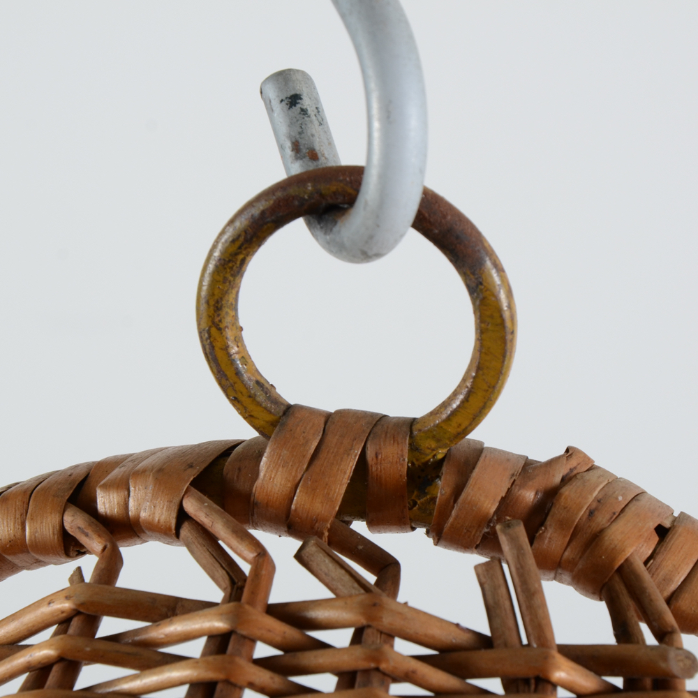 Hanging Wicker Egg Chair on Stand EBTH