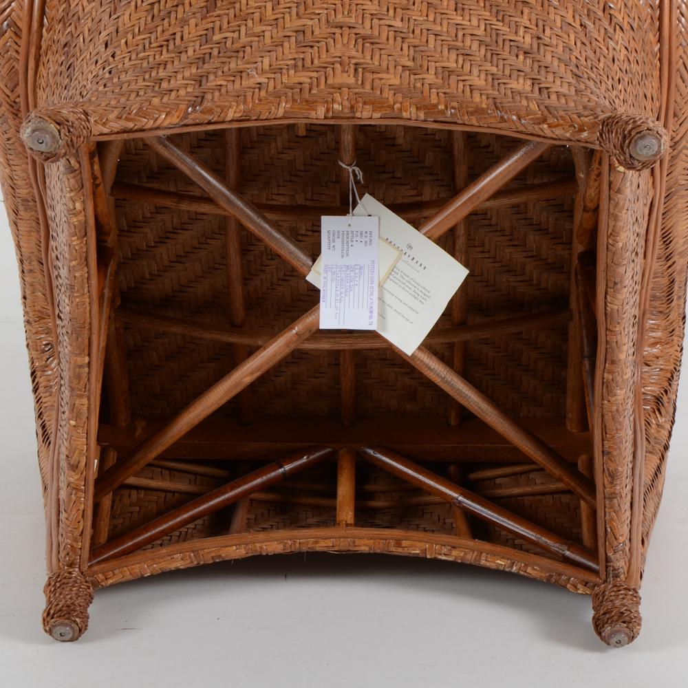 Pottery Barn "Malabar" Woven Lounge Chair and Ottoman EBTH