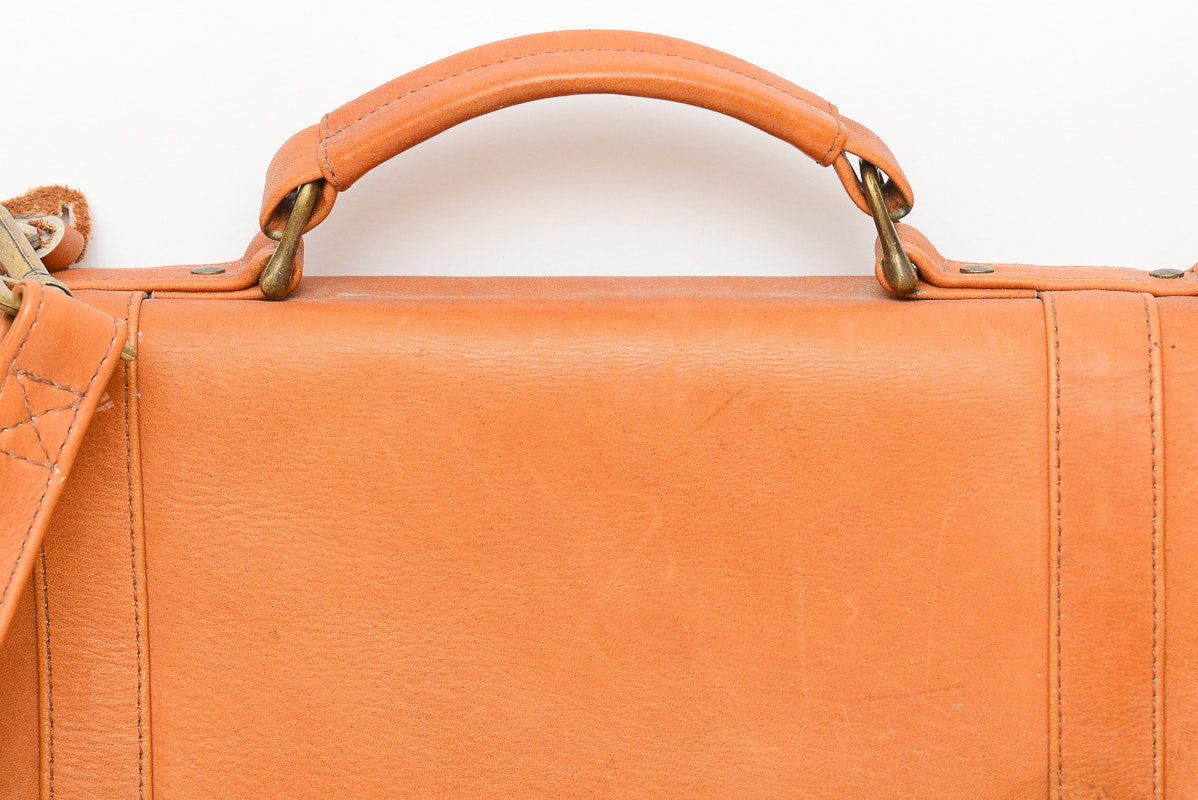 Brown Leather Messenger Bag | EBTH
