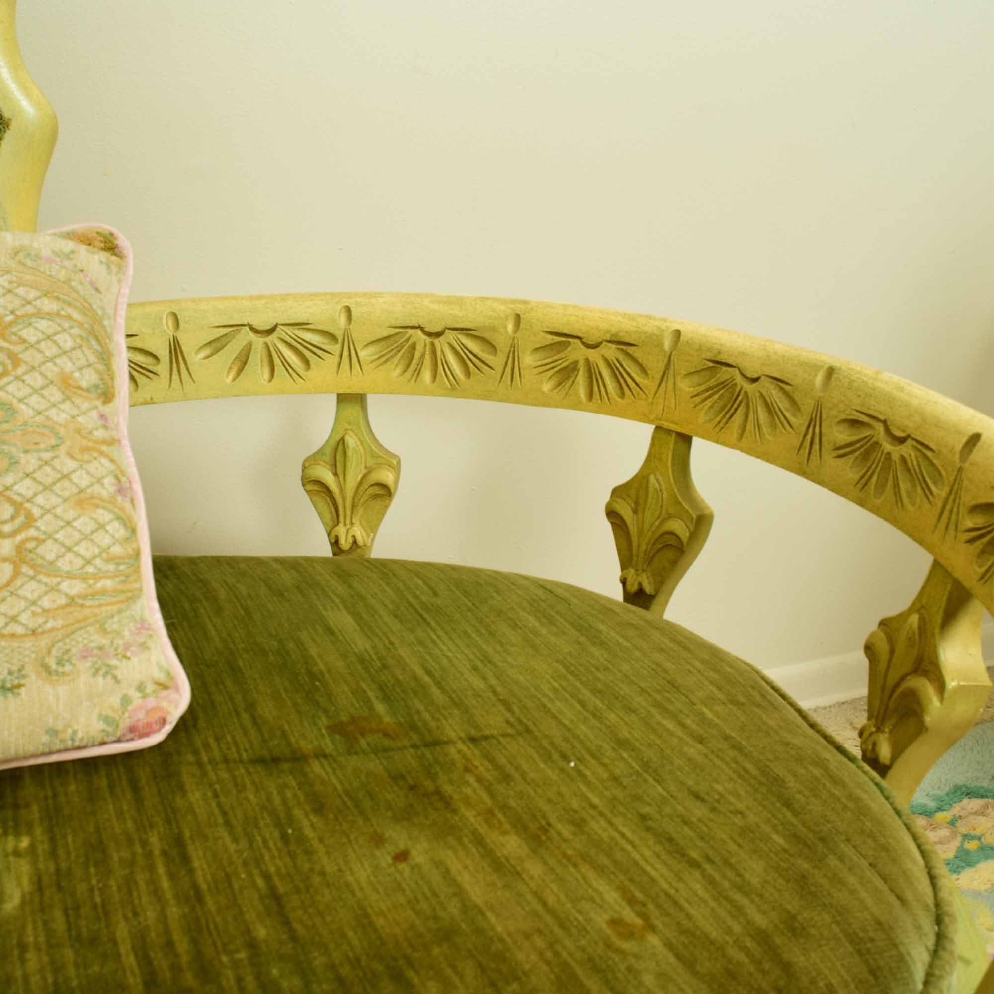 Vintage French Style Curved Sectional Sofa EBTH