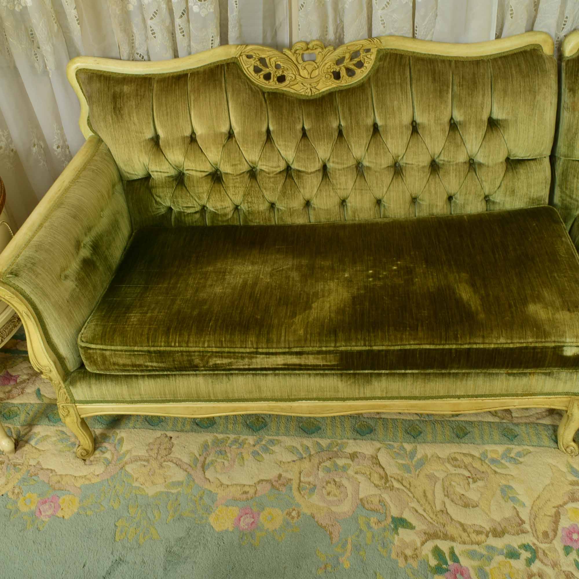 Vintage French Style Curved Sectional Sofa EBTH