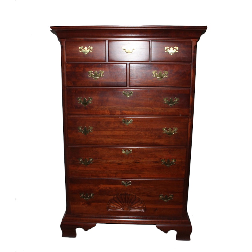 Kincaid Commonwealth Cherry Highboy Dresser Ebth Kincaid Commonwealth Cherry Highboy Dresser