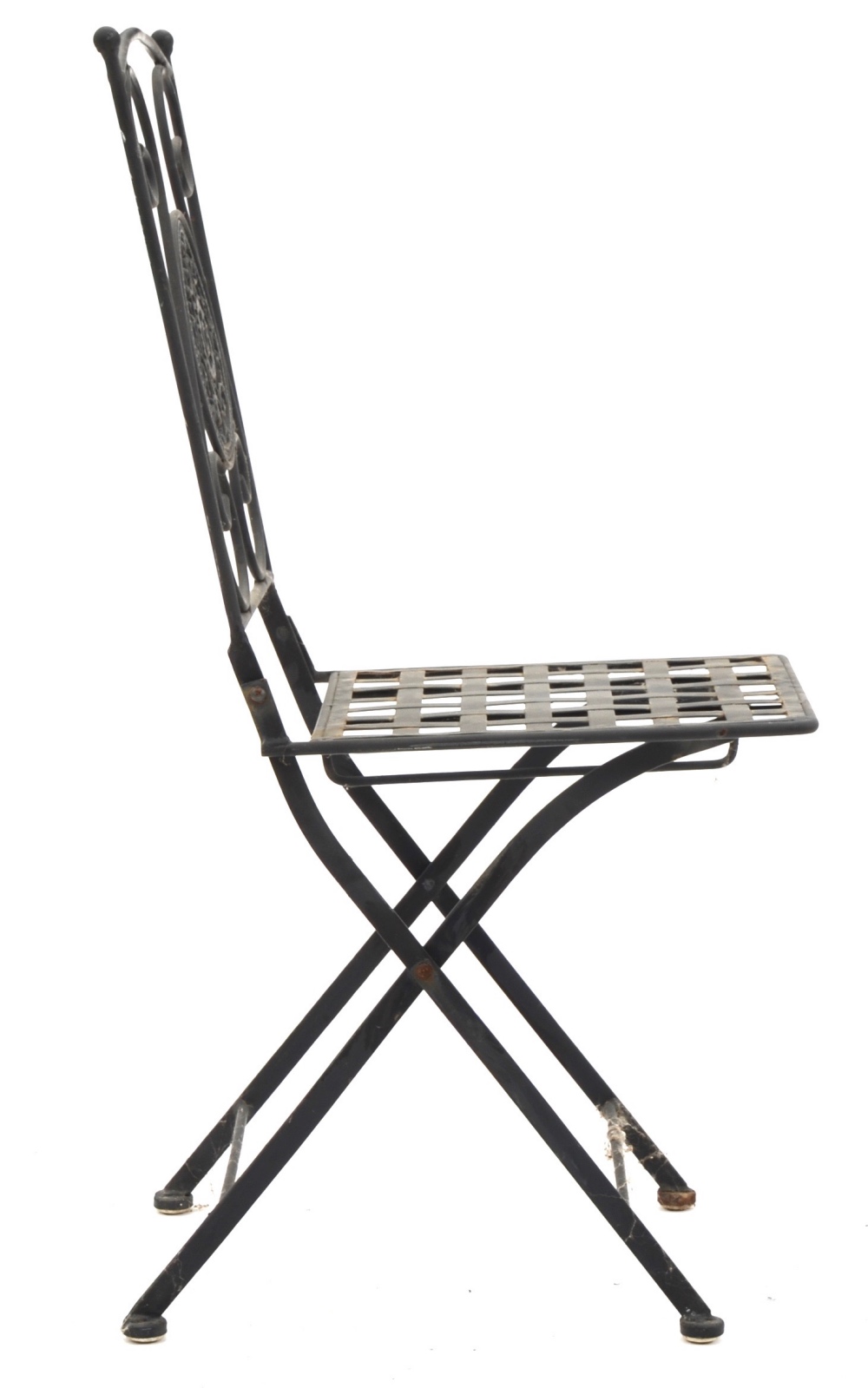 Black Metal Folding Patio Table and Chairs EBTH