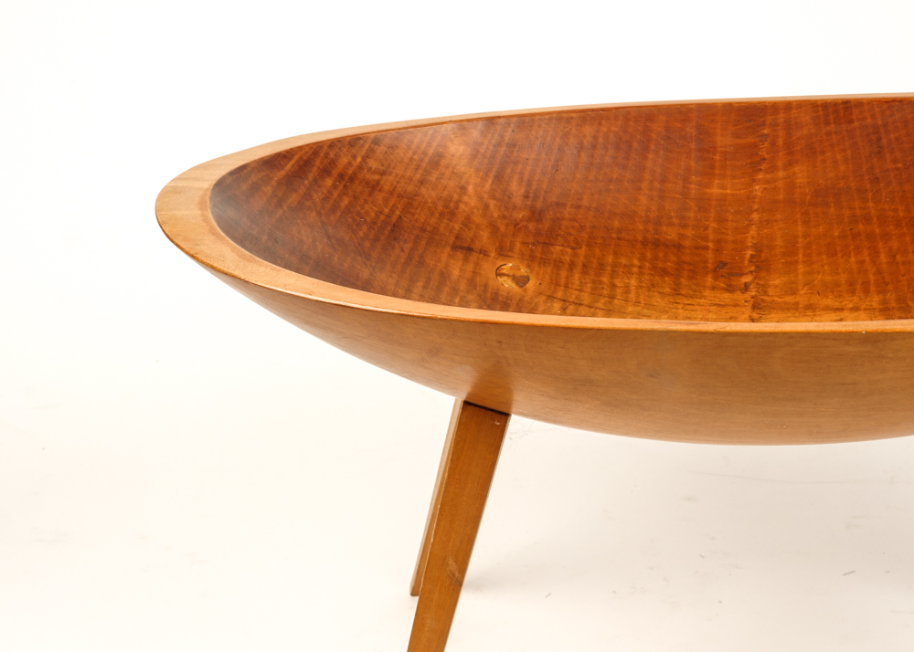 Antique Maple Dough Bowl on Legs EBTH