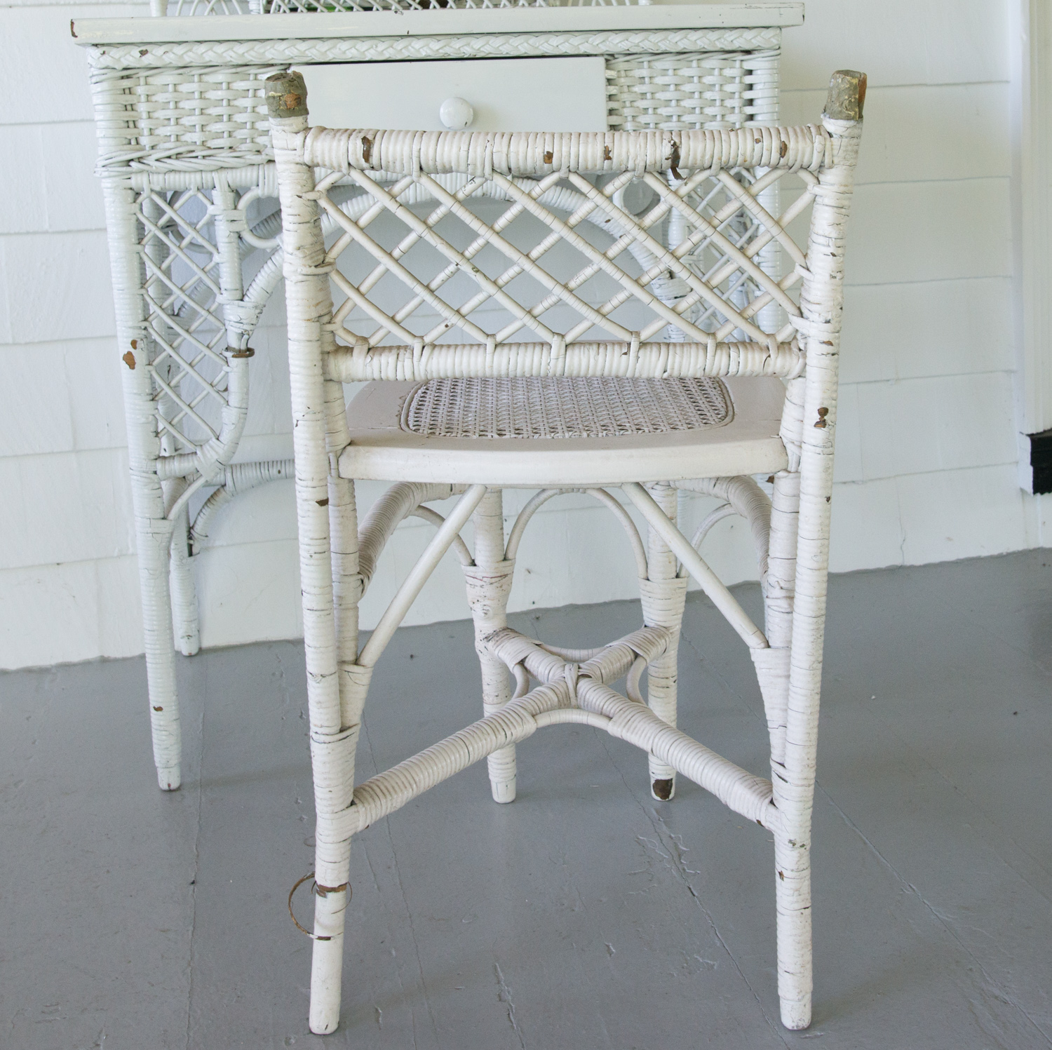 Wicker Desk & Chair EBTH