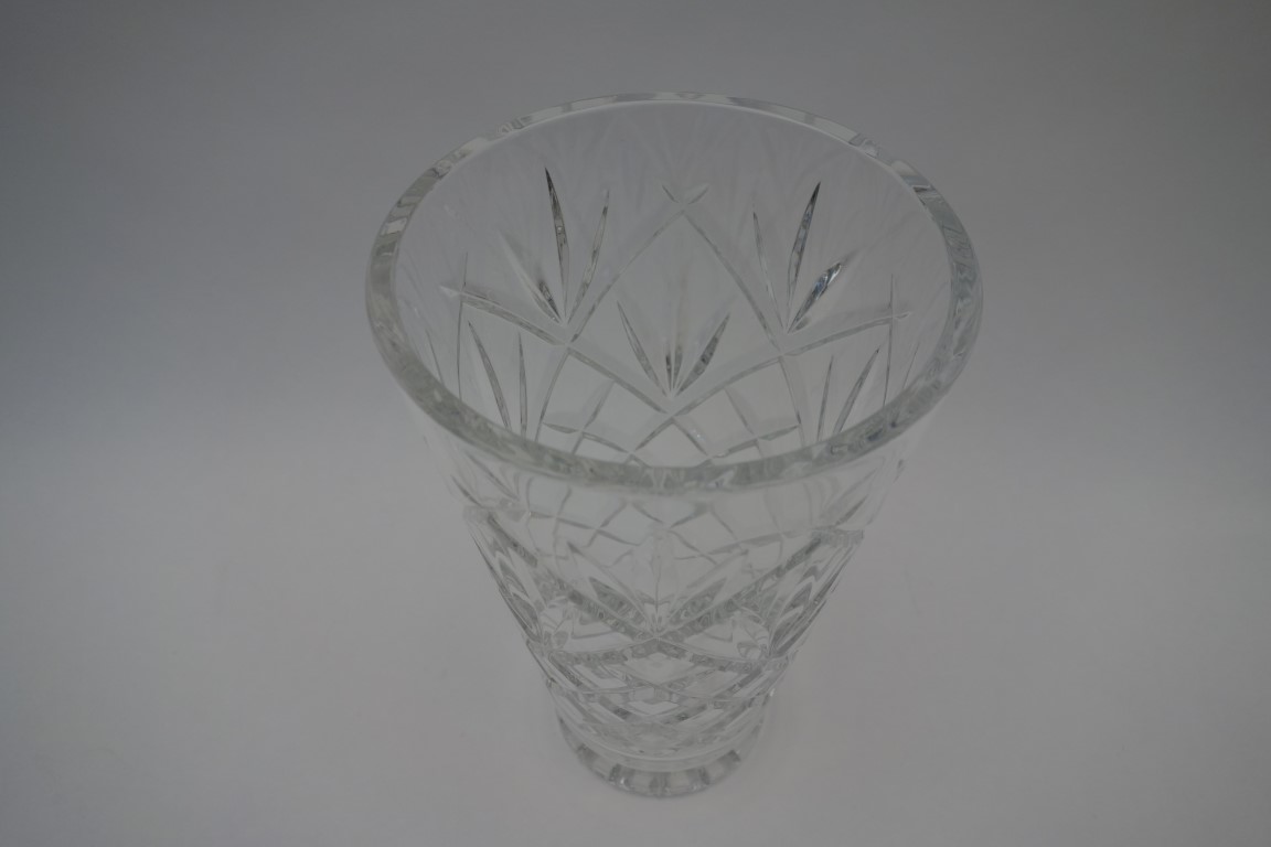 Tall Crystal Flower Vase EBTH