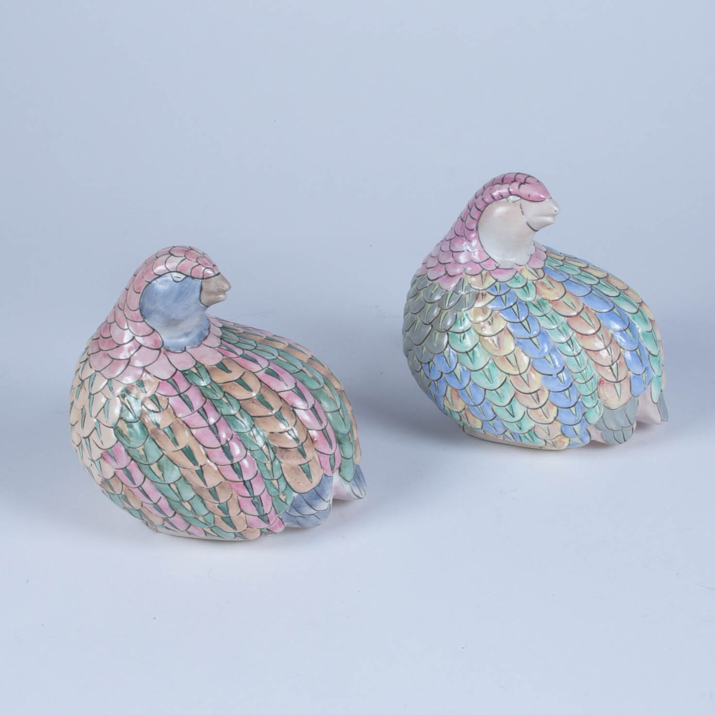 Pair of HandPainted Bird Figurines EBTH