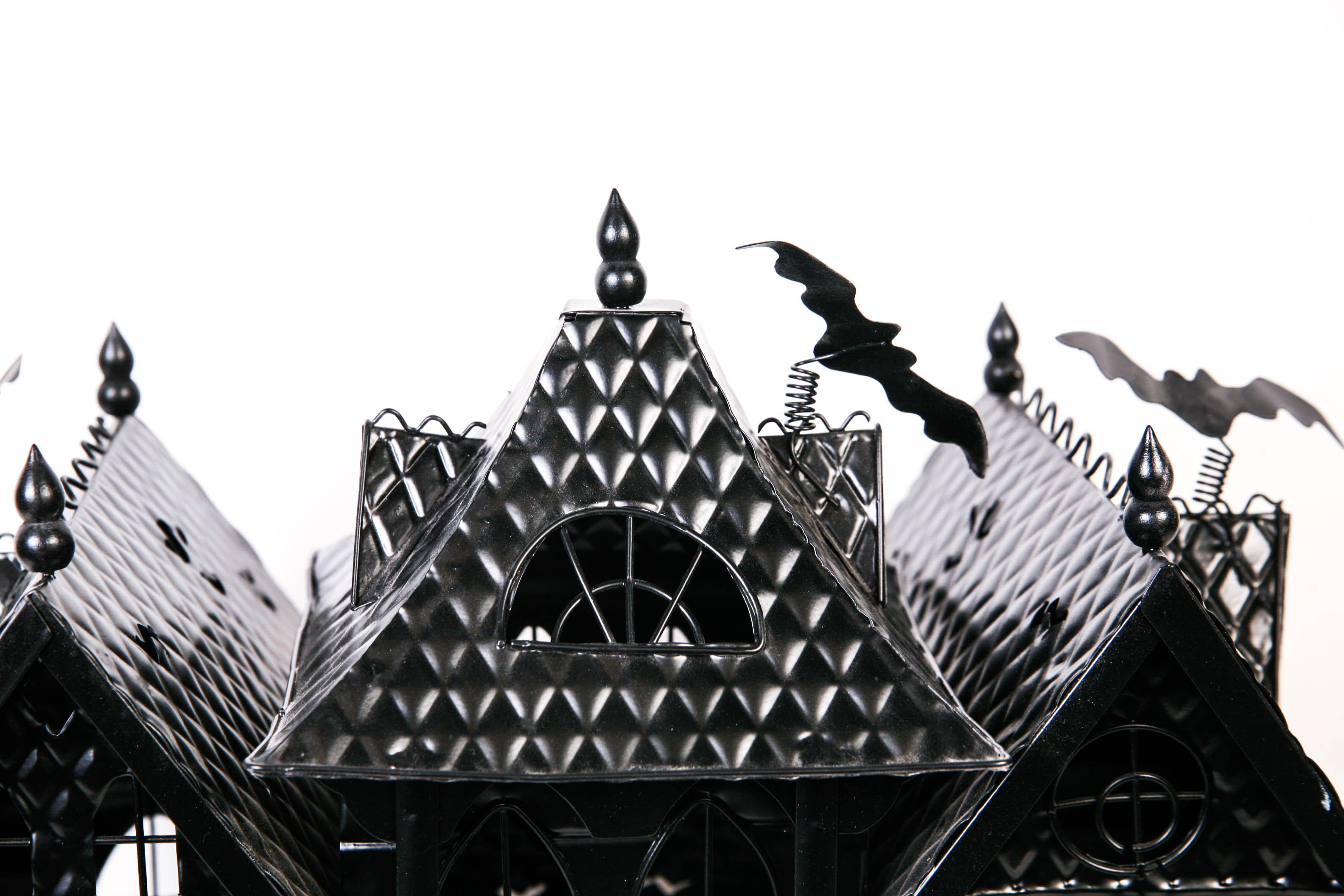 Black Metal Haunted House Tea Light Holder EBTH