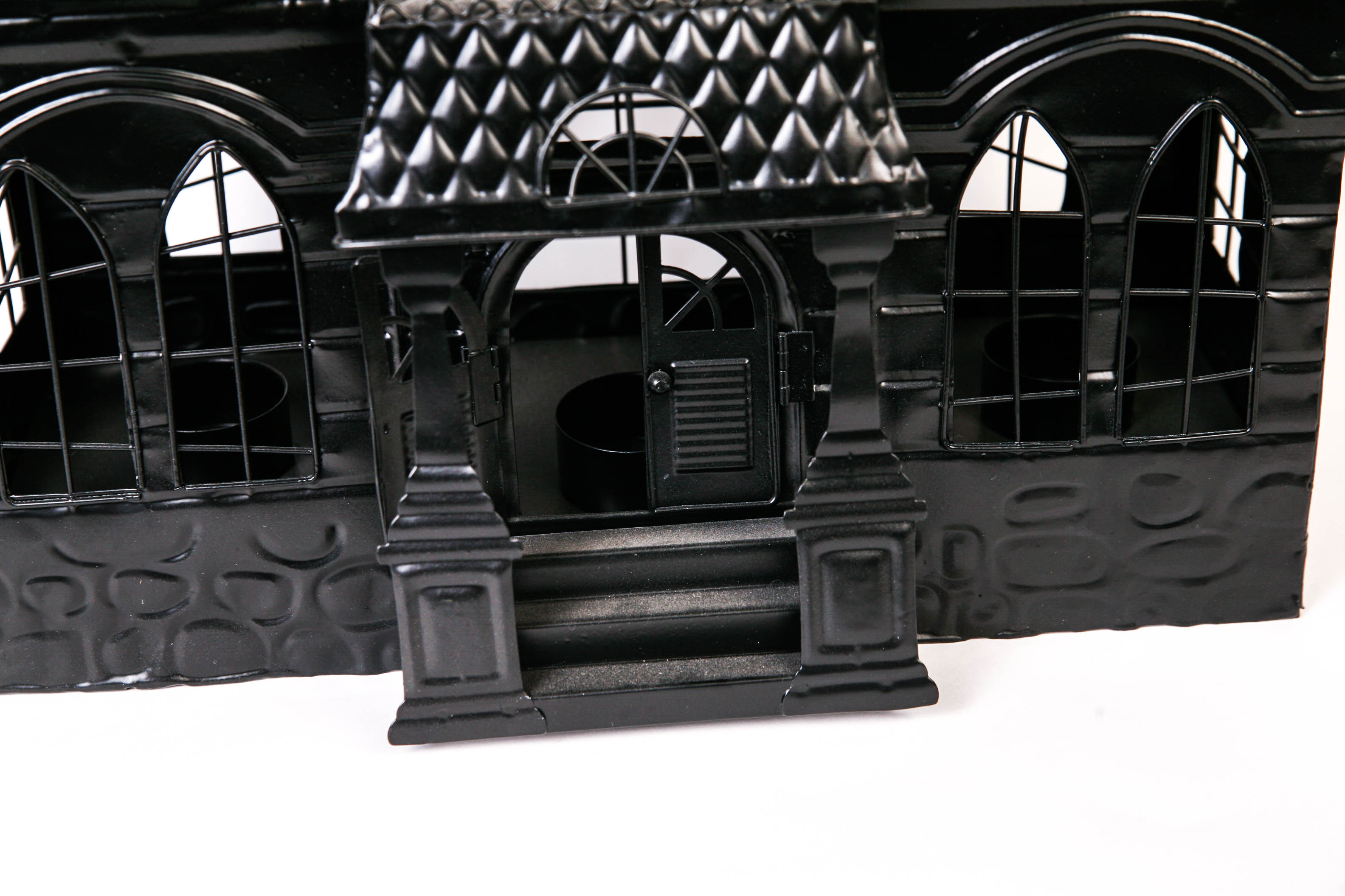 Black Metal Haunted House Tea Light Holder EBTH