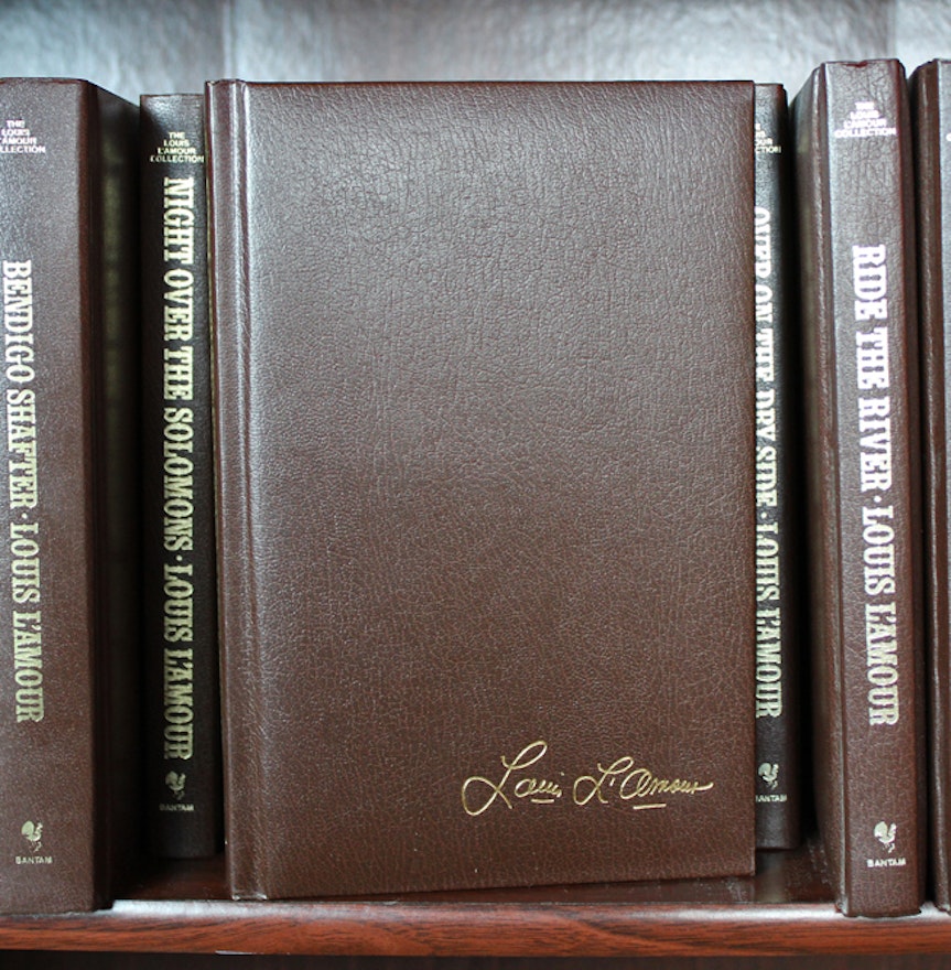 Collection of Louis L&#39;Amour Leatherette Bound Novels | EBTH