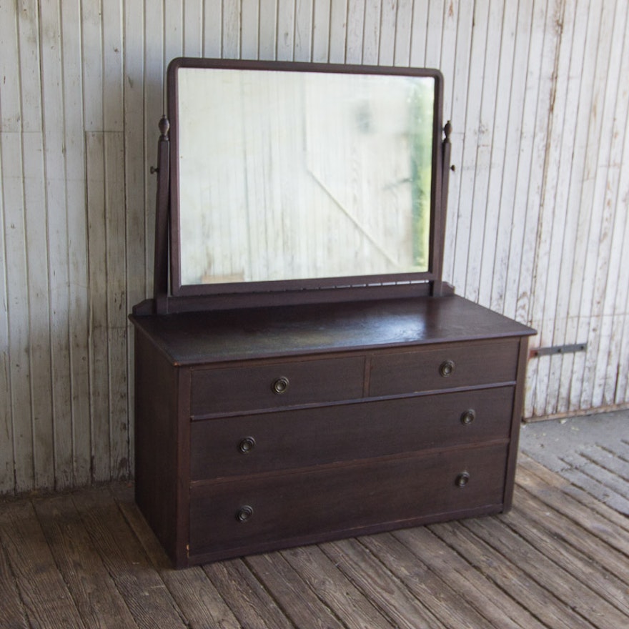 Vintage Berkey And Gay Furniture Dresser With Mirror Ebth