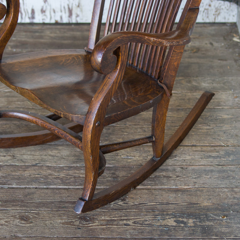 Antique Tiger Oak Rocking Chair EBTH