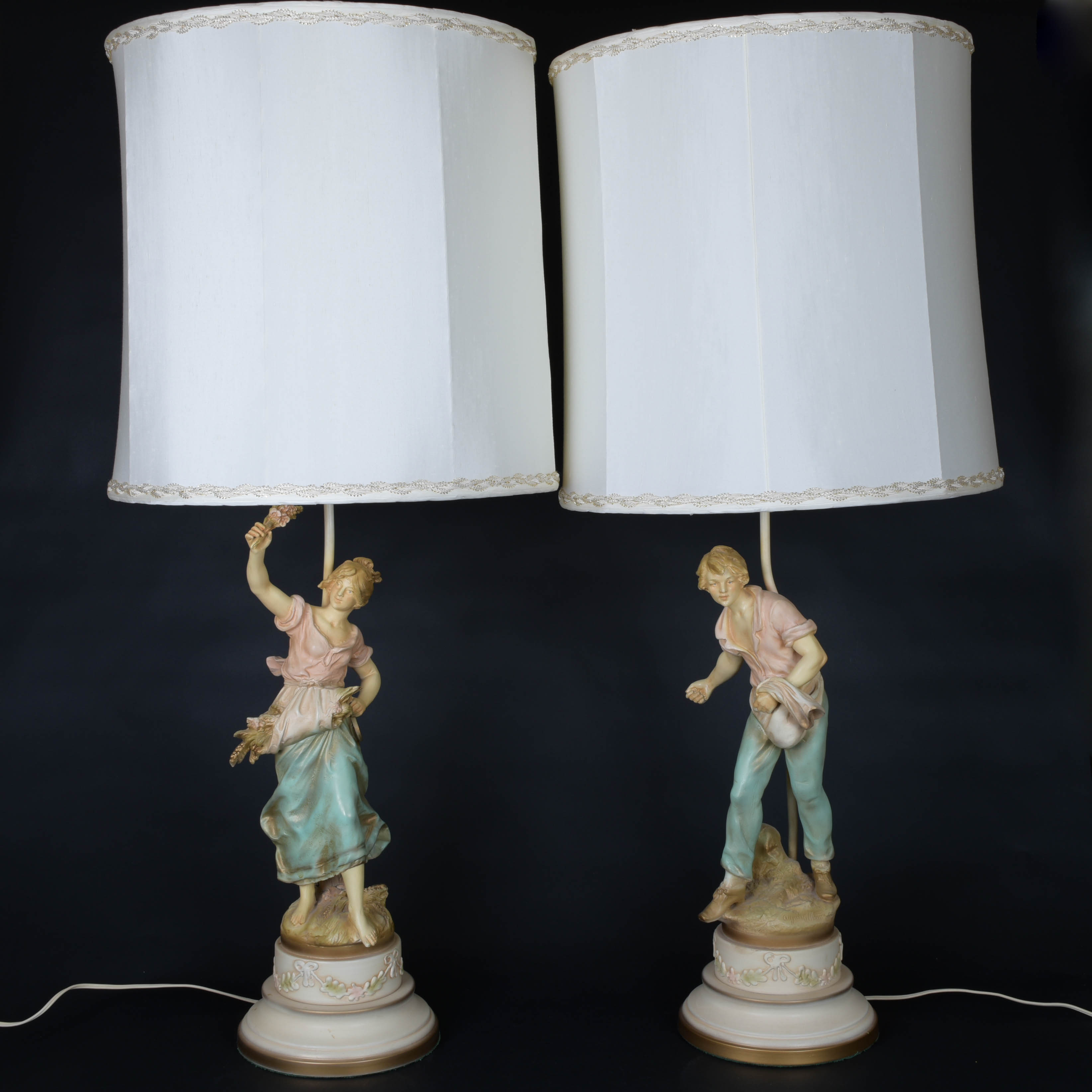 Pair of Vintage Auguste Moreau Figural Lamps EBTH