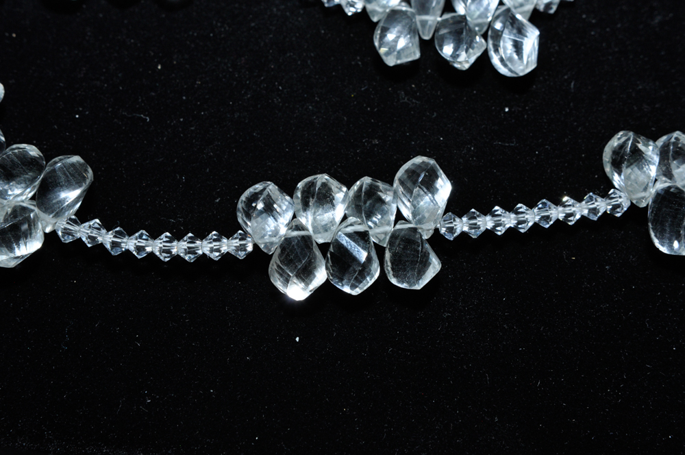 Clear Beaded Necklace EBTH