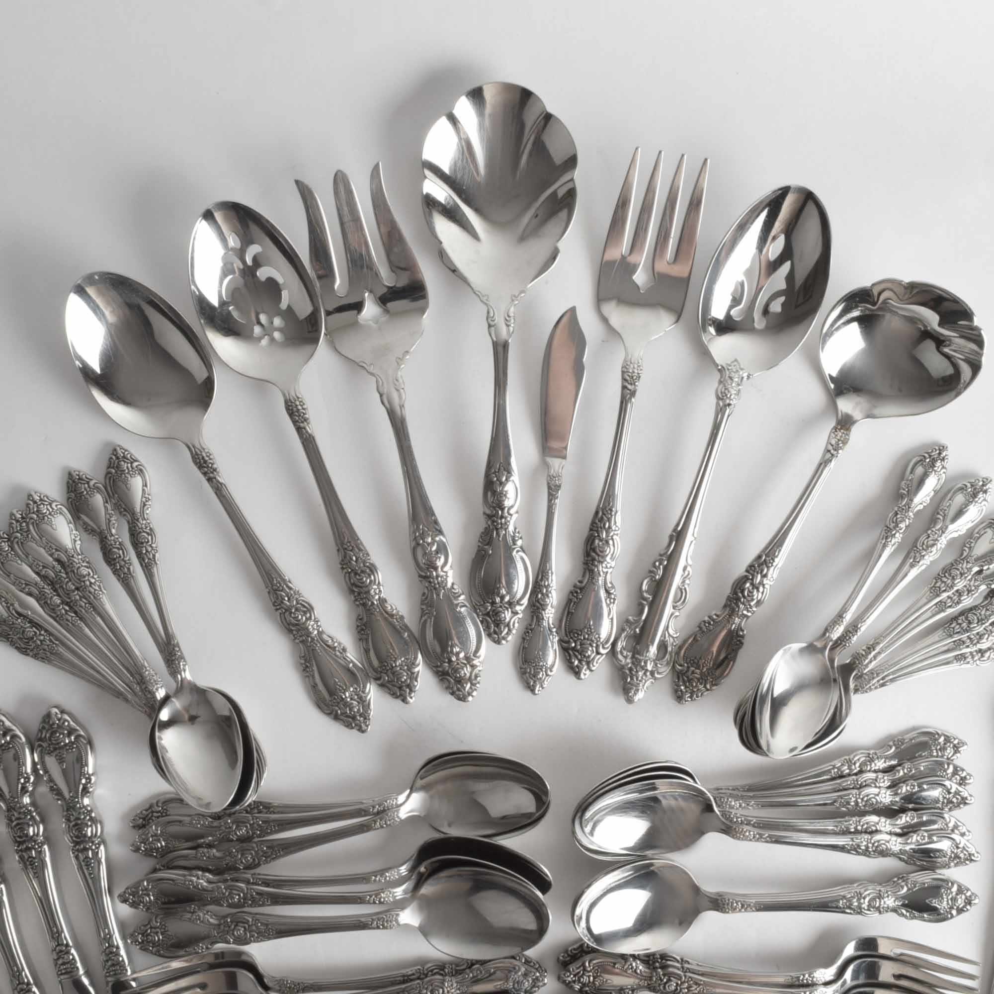 Set of Oneida "Louisiana" Stainless Flatware EBTH