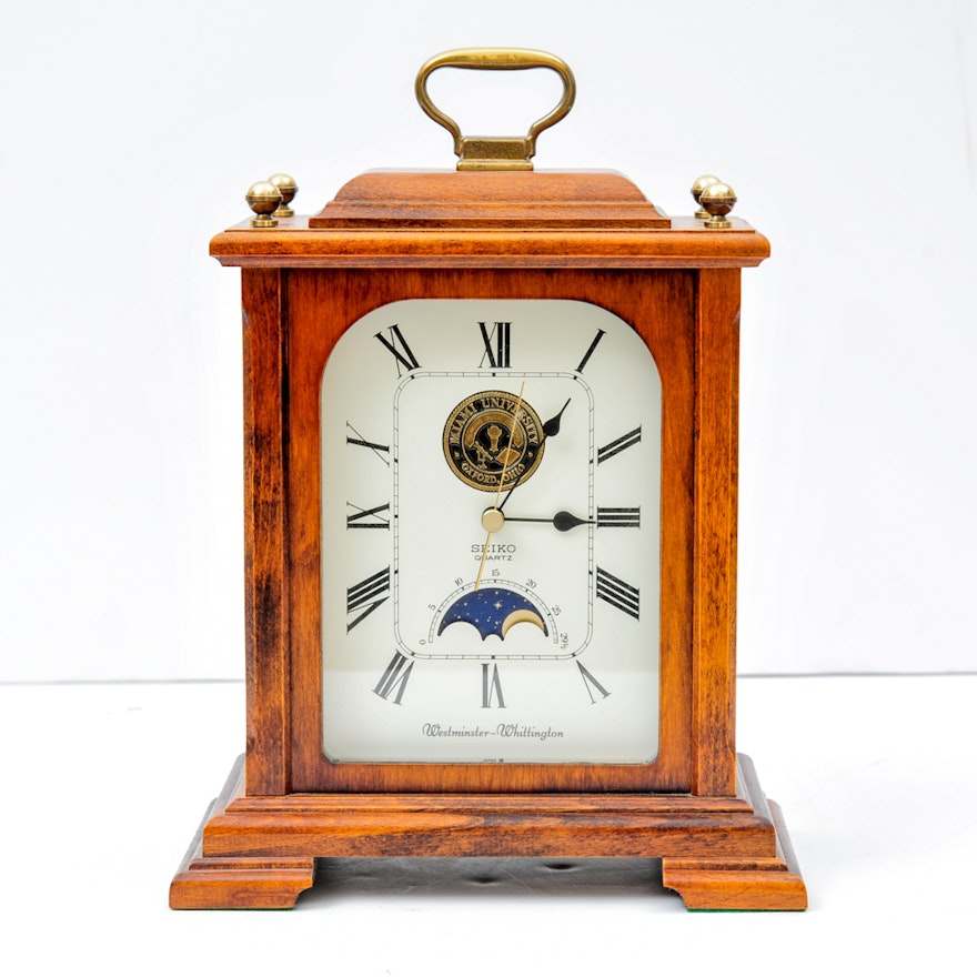 Seiko Westminster-Whittington Mantel Clock with Miami Insignia | EBTH