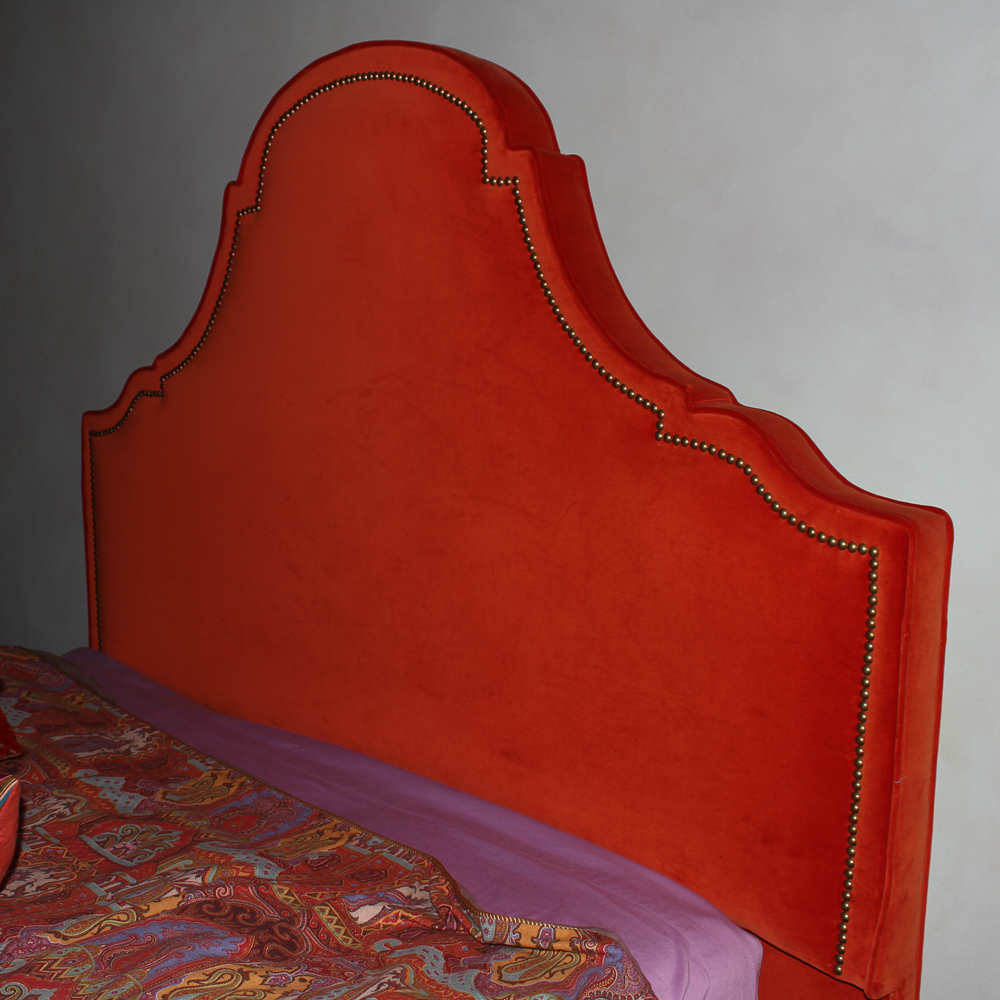 Queen Size Headboard with Nailhead Trim EBTH