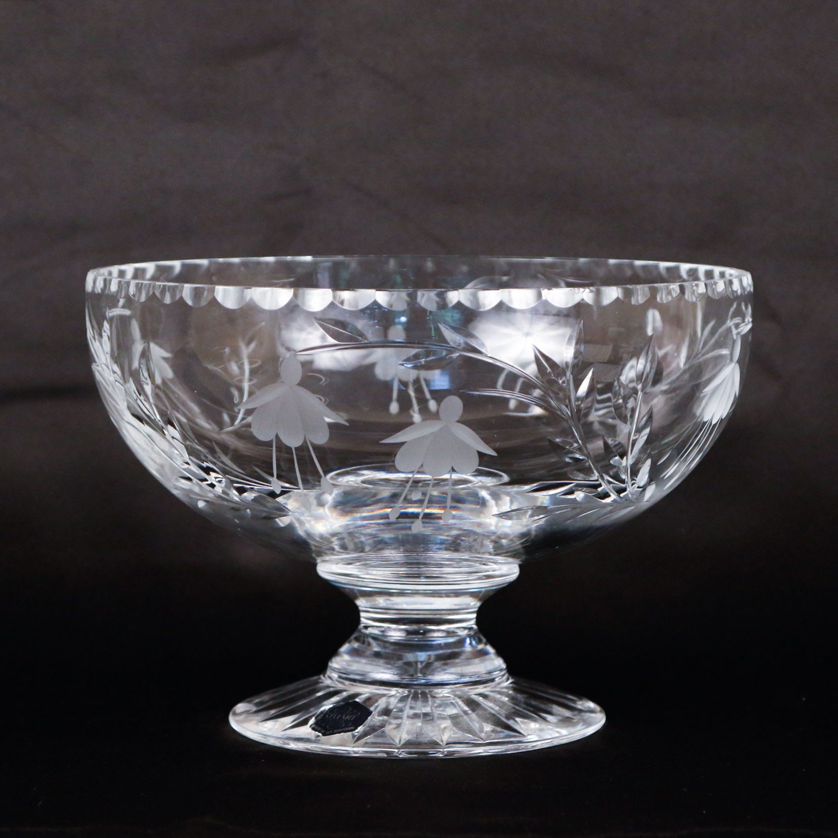 Stuart Etched Crystal Compote EBTH