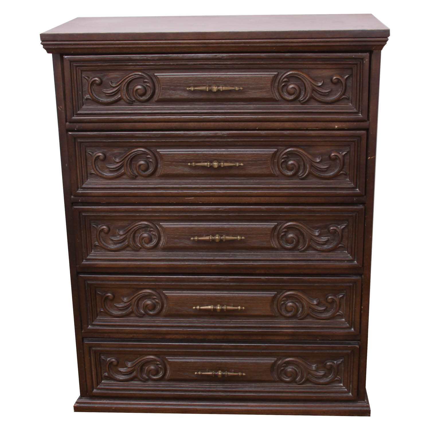 Vintage Wood Bassett Furniture Industries Dresser Ebth